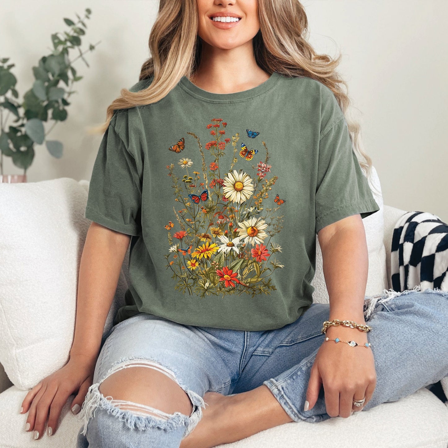Wildflowers Butterflies Shirt
