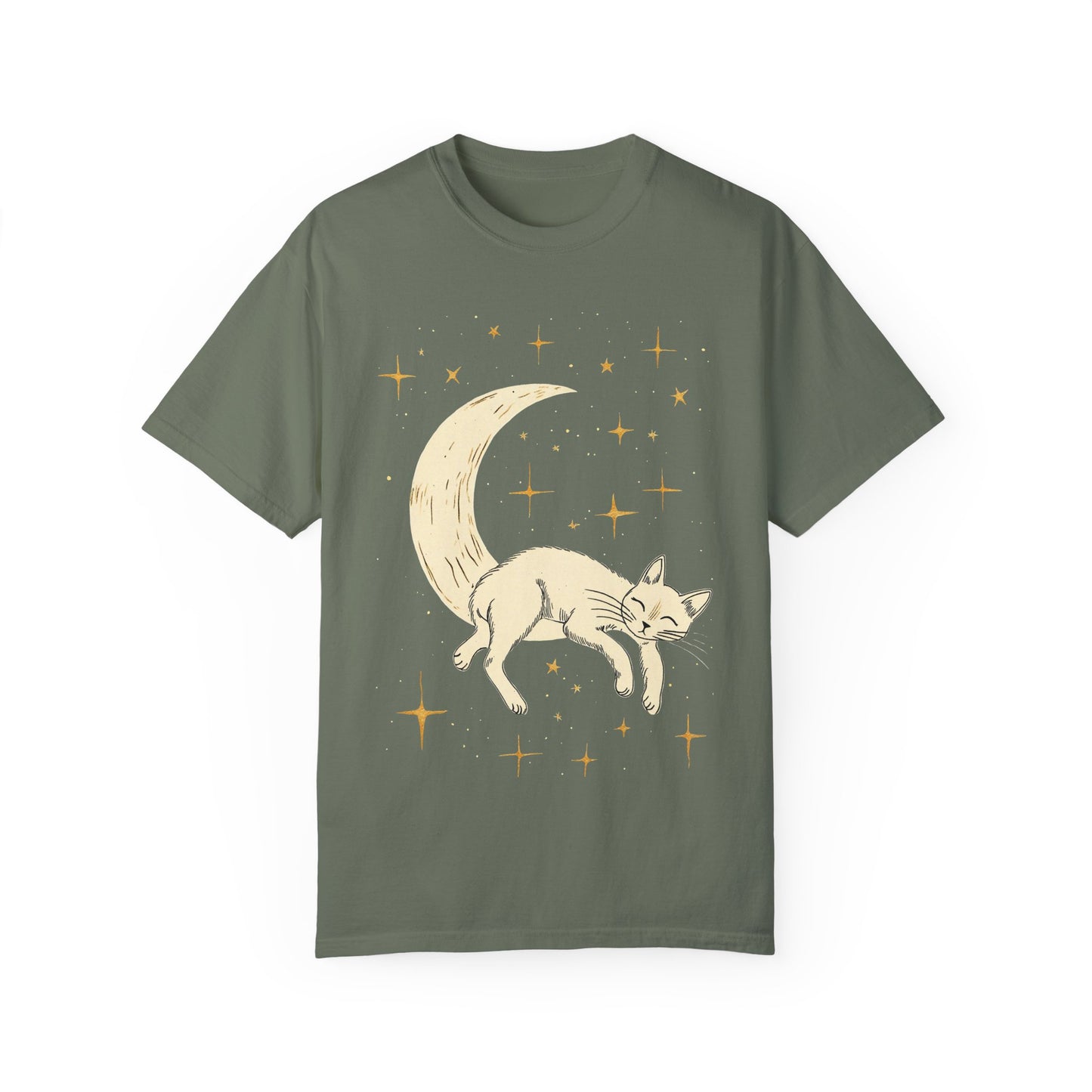 Mystical Moon And Stars Cat Shirt