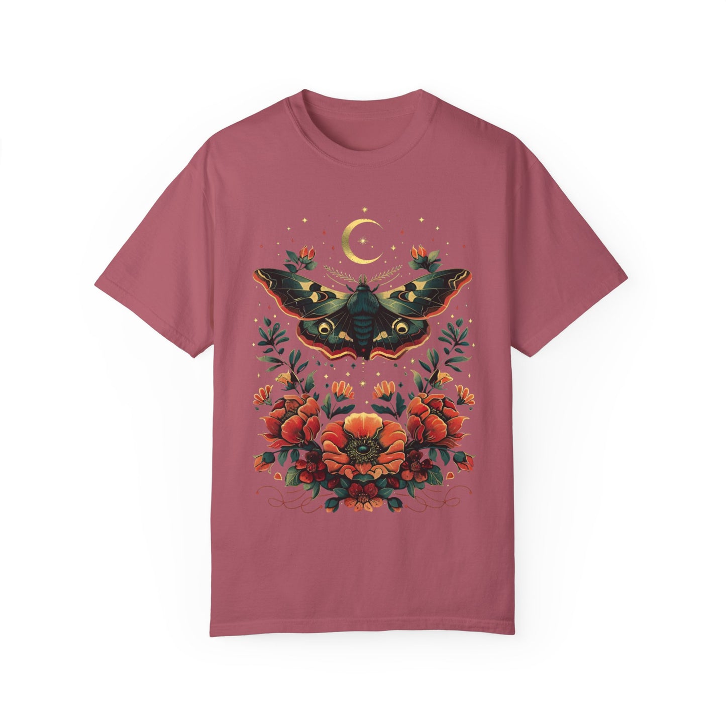 Celestial Moth Flowers Shirt