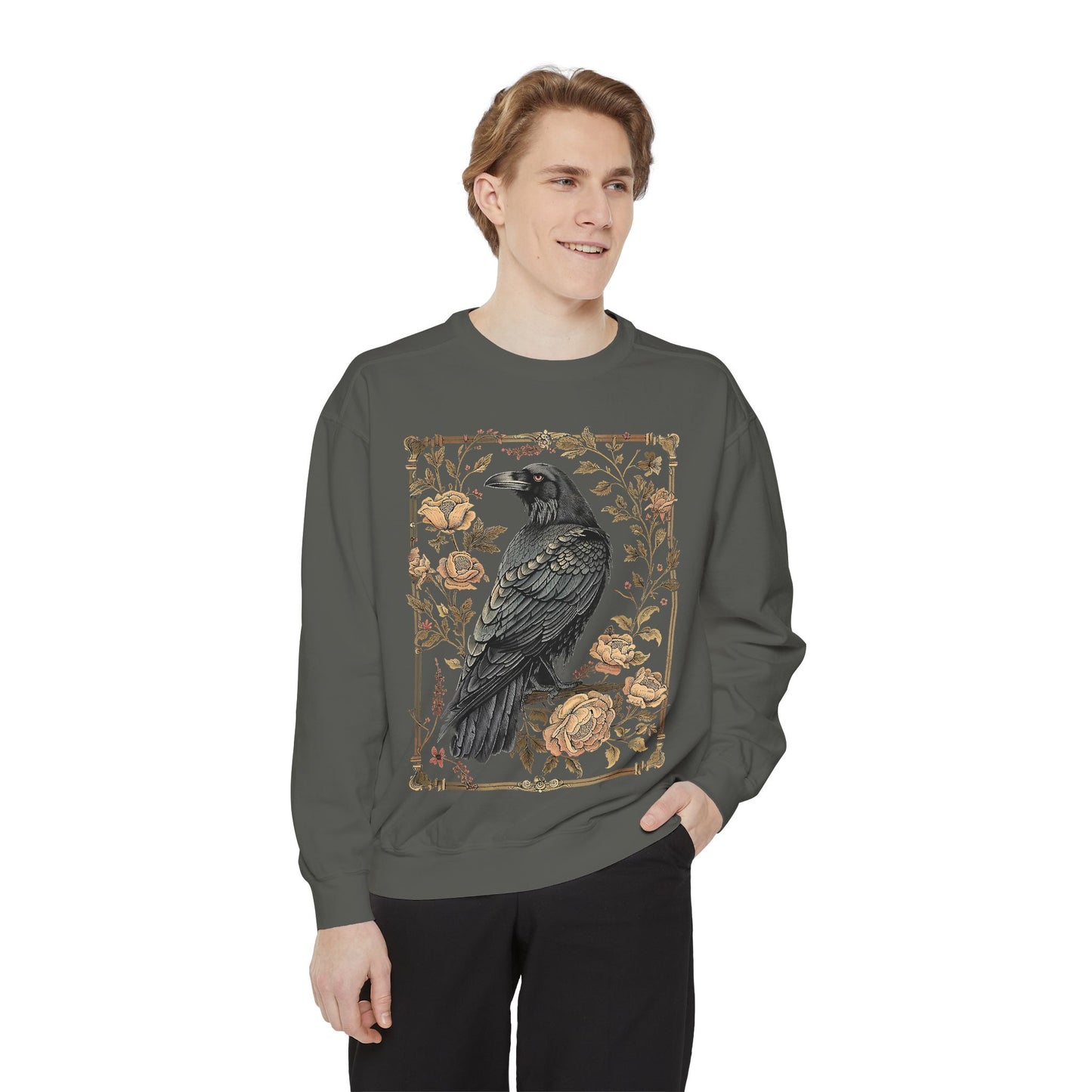 Gothic Raven Long Sleeve Shirt