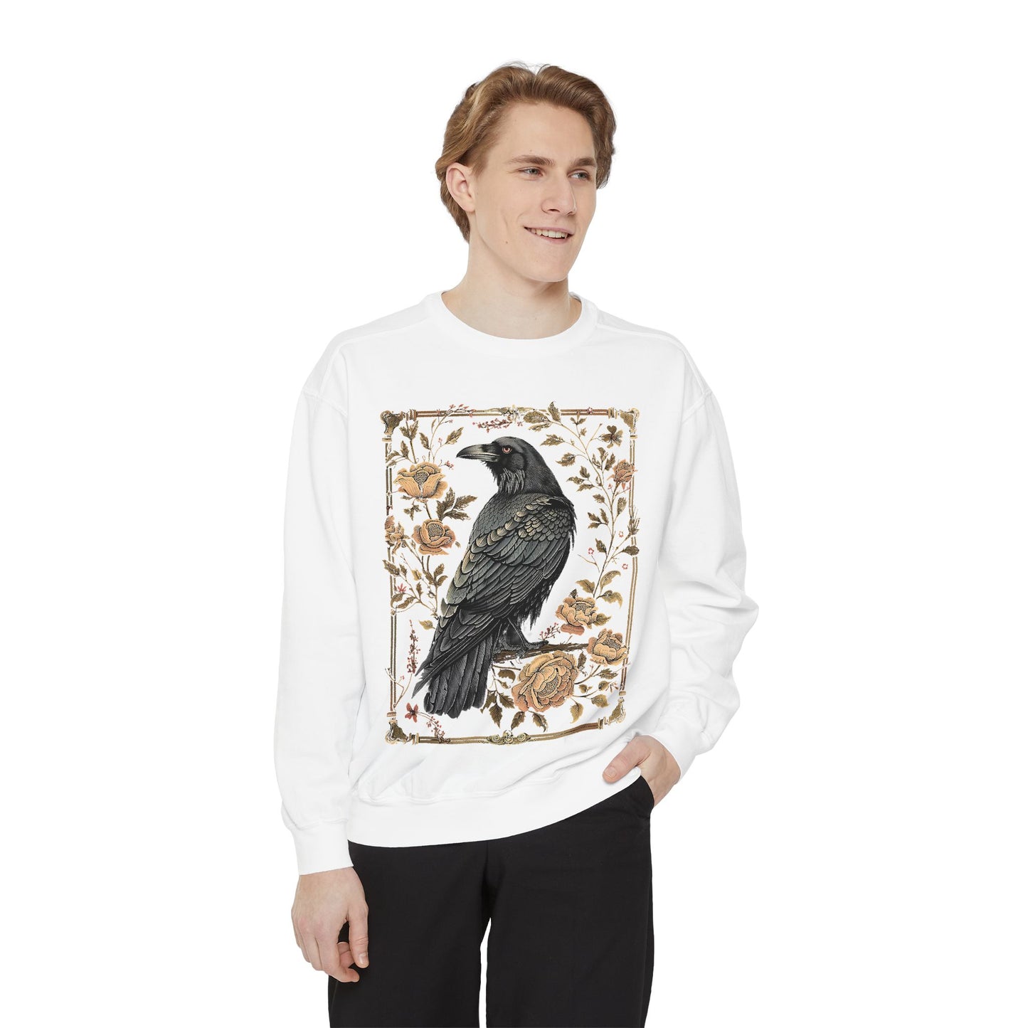 Gothic Raven Long Sleeve Shirt