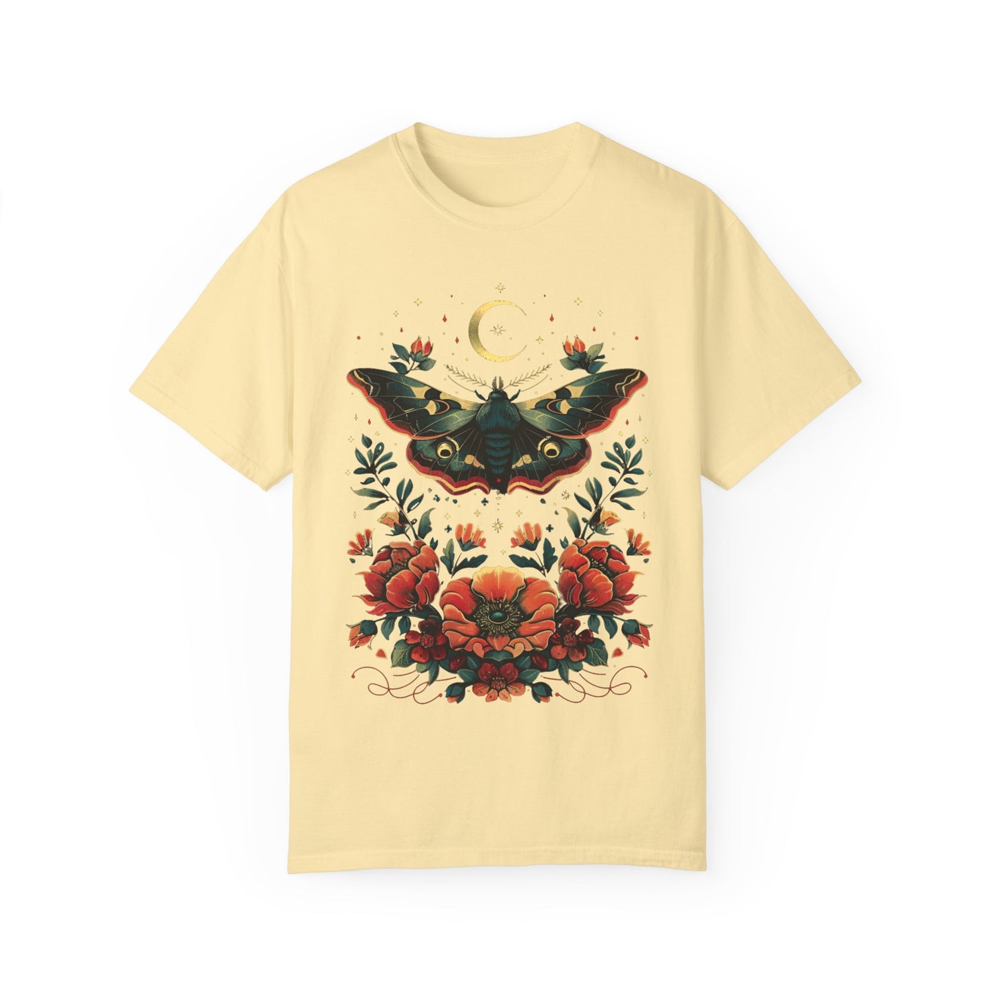 Celestial Moth Flowers Shirt