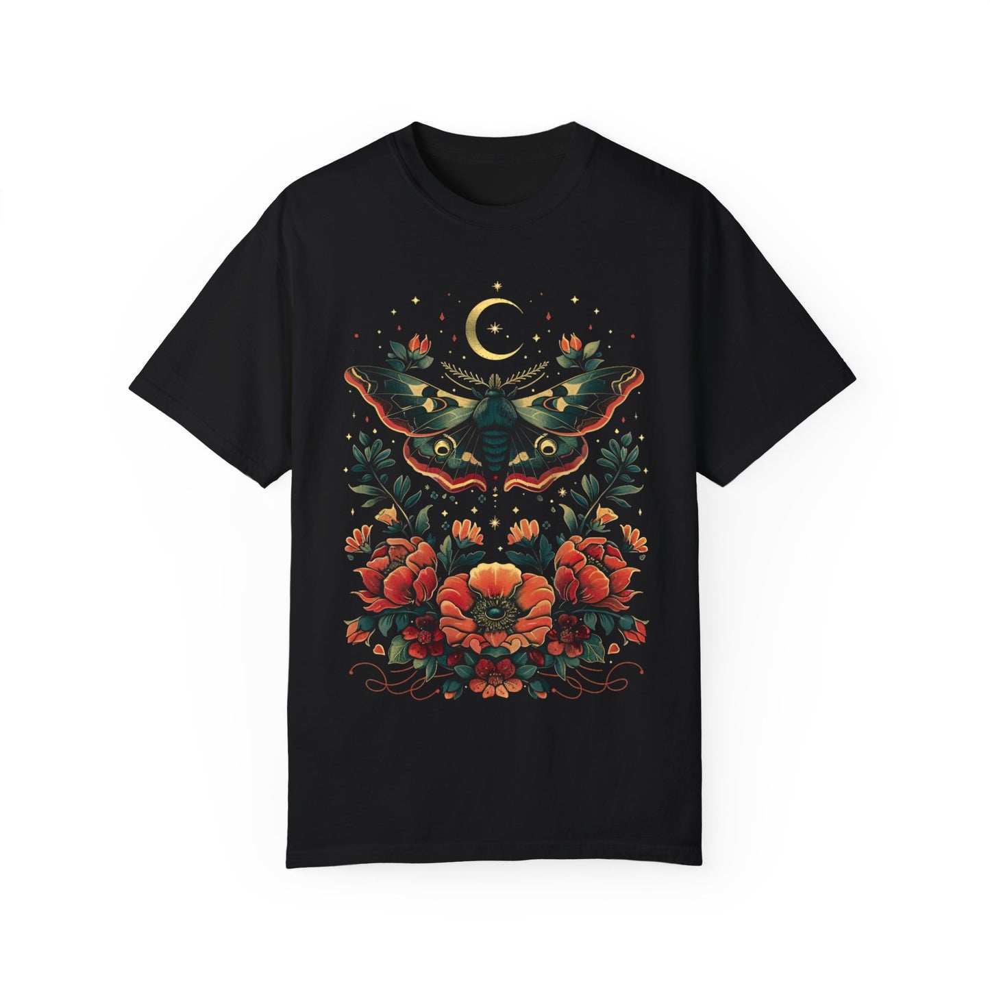 Celestial Moth Flowers Shirt