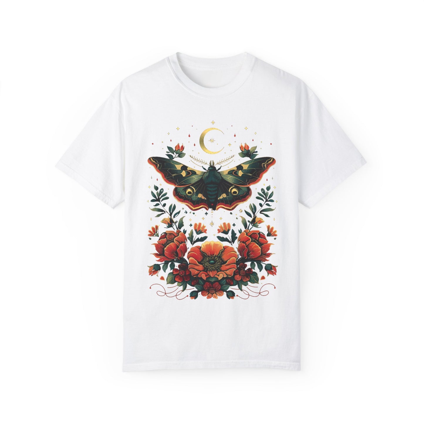Celestial Moth Flowers Shirt