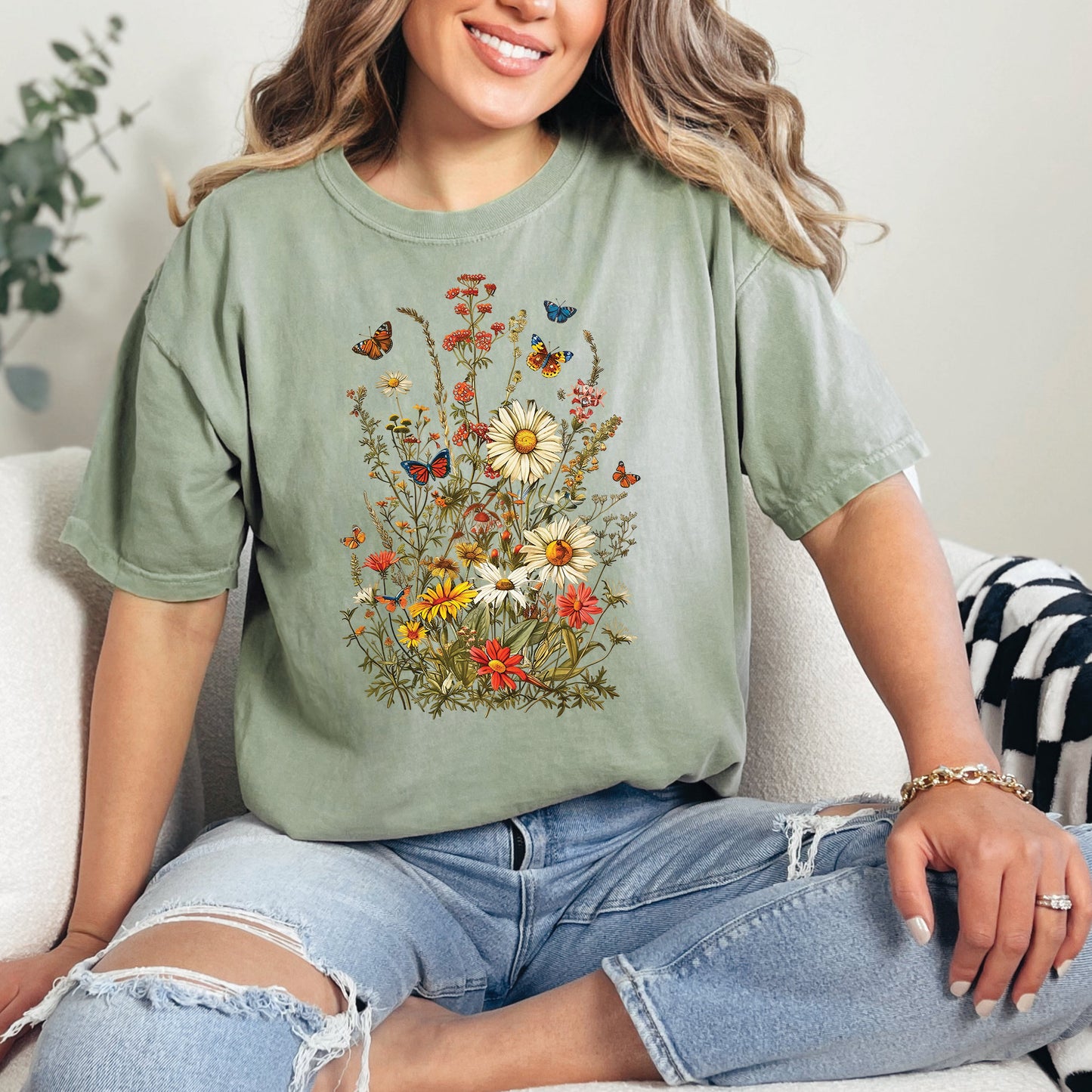 Wildflowers Butterflies Shirt