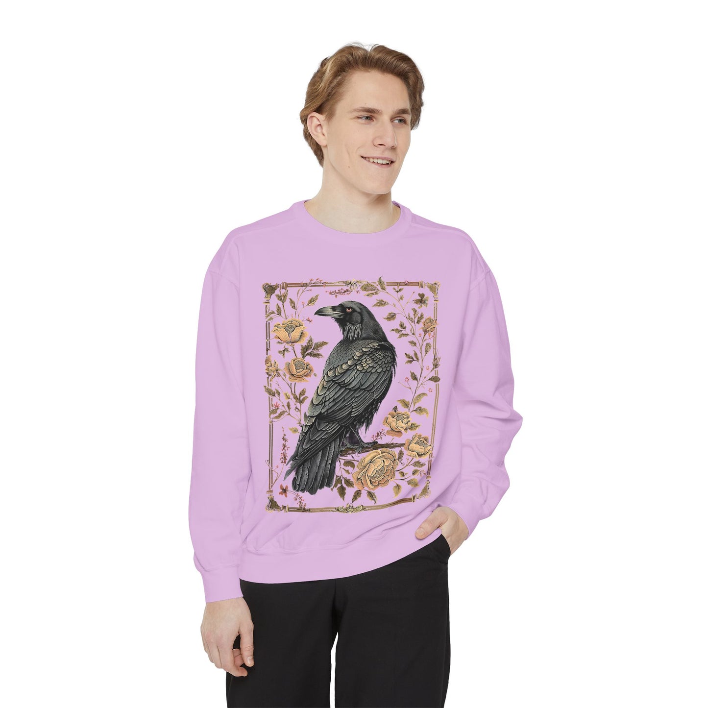 Gothic Raven Long Sleeve Shirt