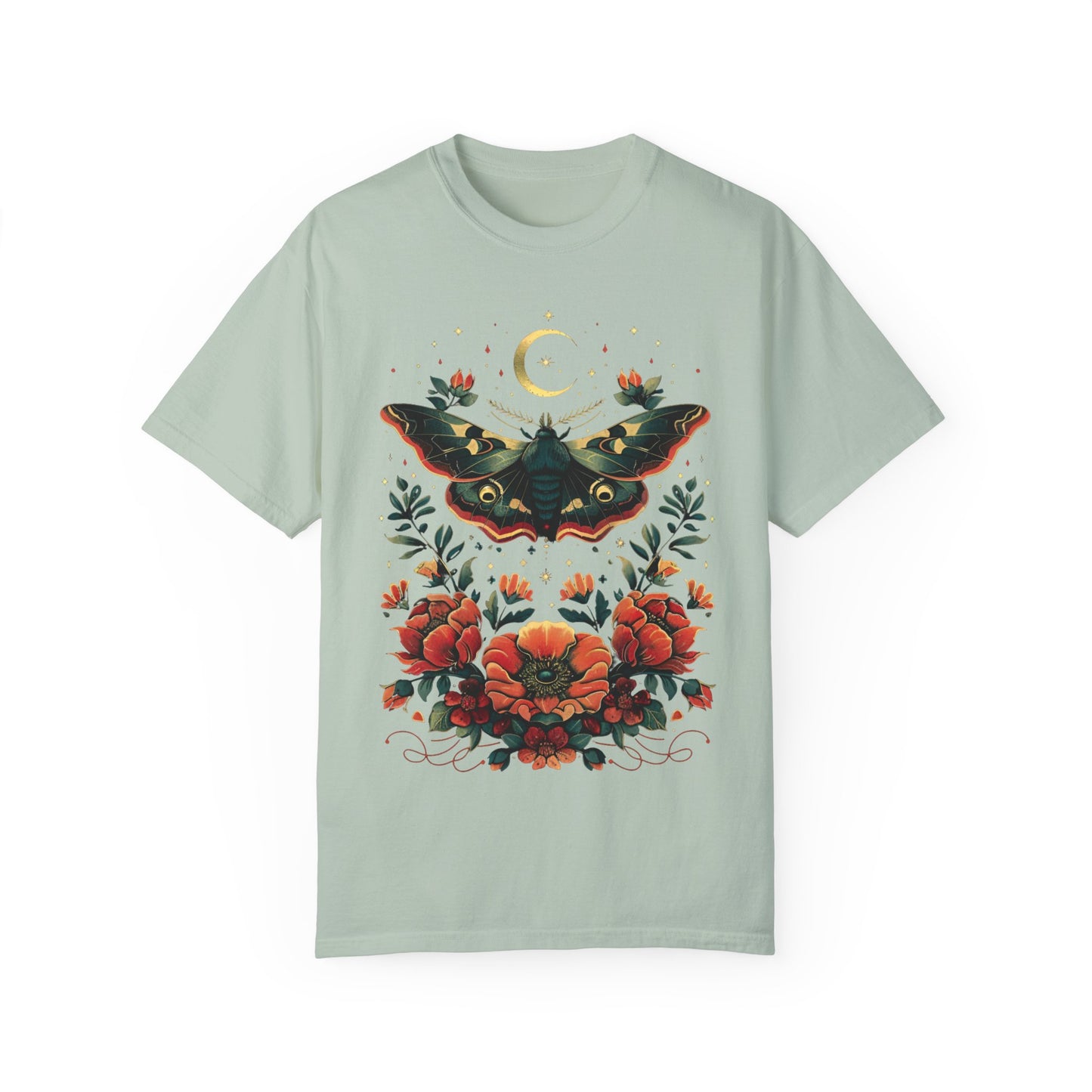 Celestial Moth Flowers Shirt