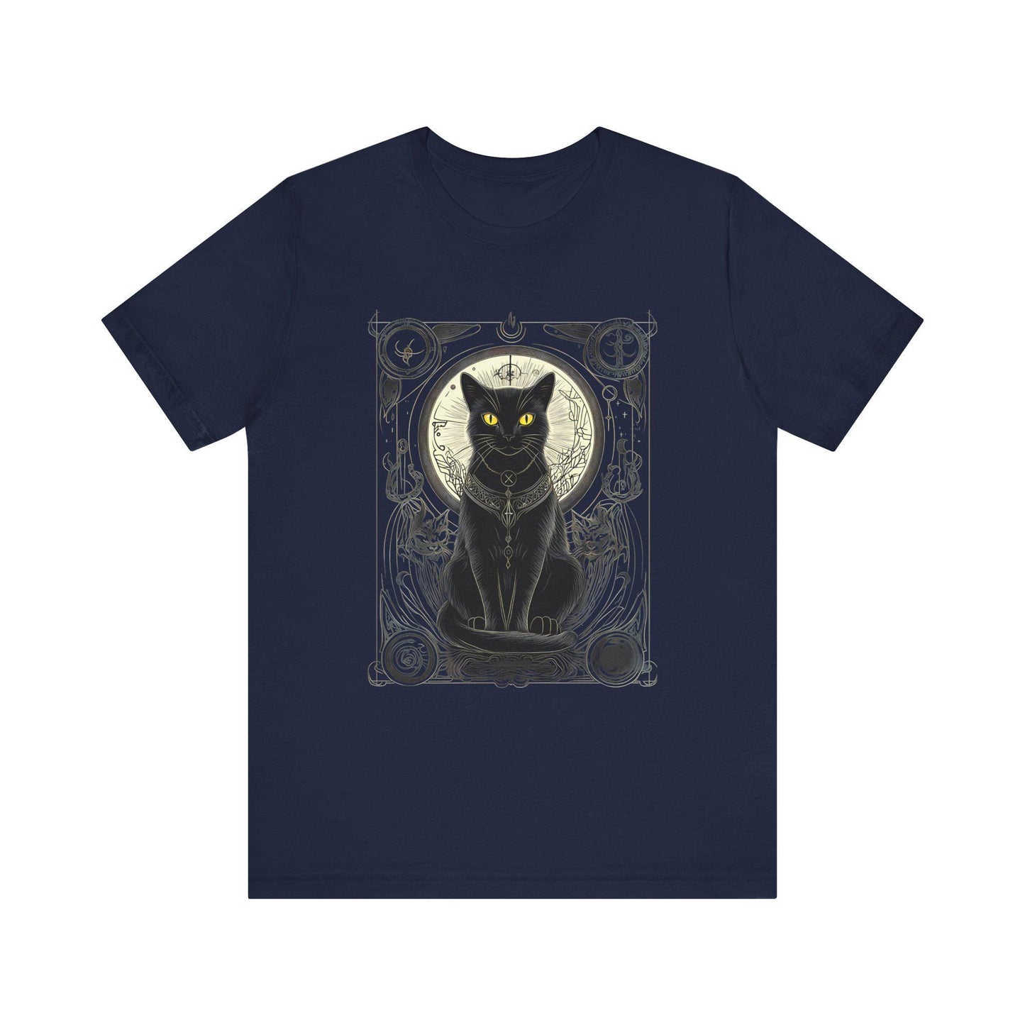 Mystical Cat Celestial Tarot Style Shirt