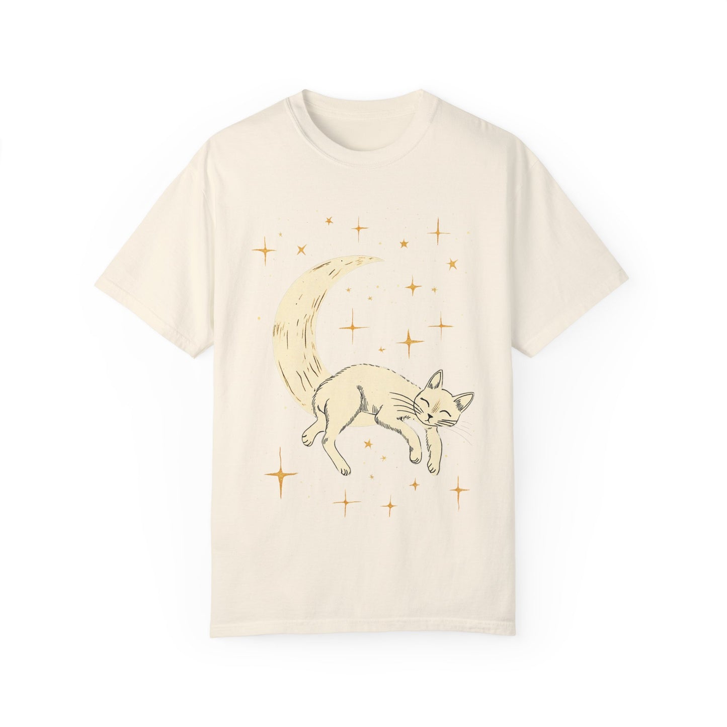 Mystical Moon And Stars Cat Shirt