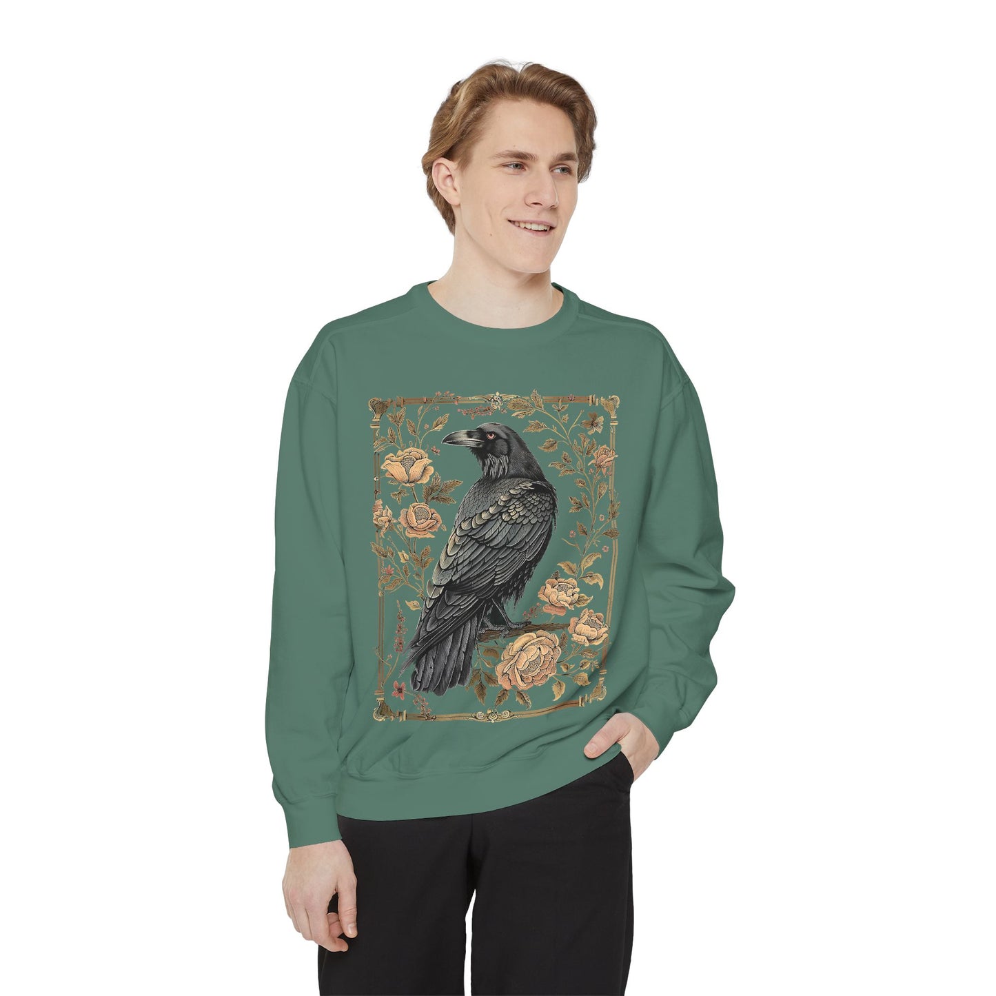 Gothic Raven Long Sleeve Shirt