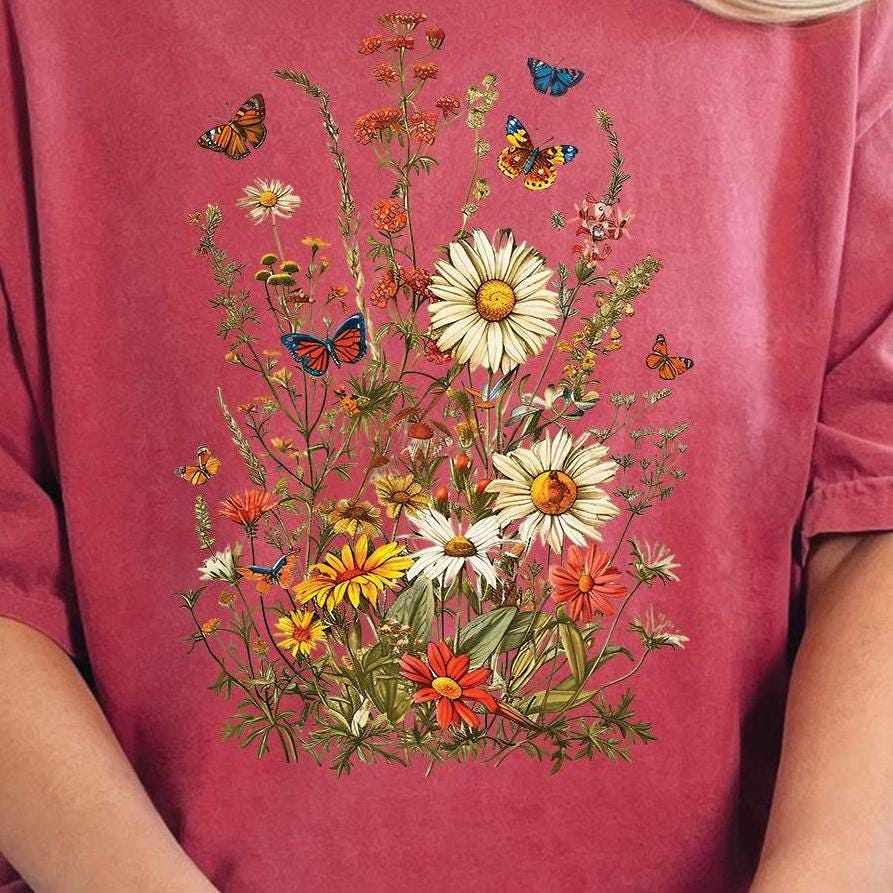 Wildflowers Butterflies Shirt