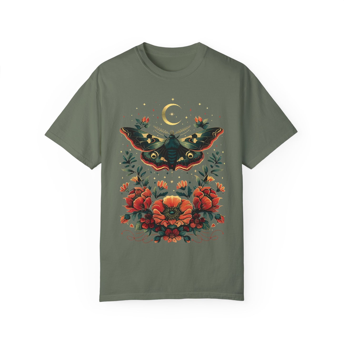 Celestial Moth Flowers Shirt