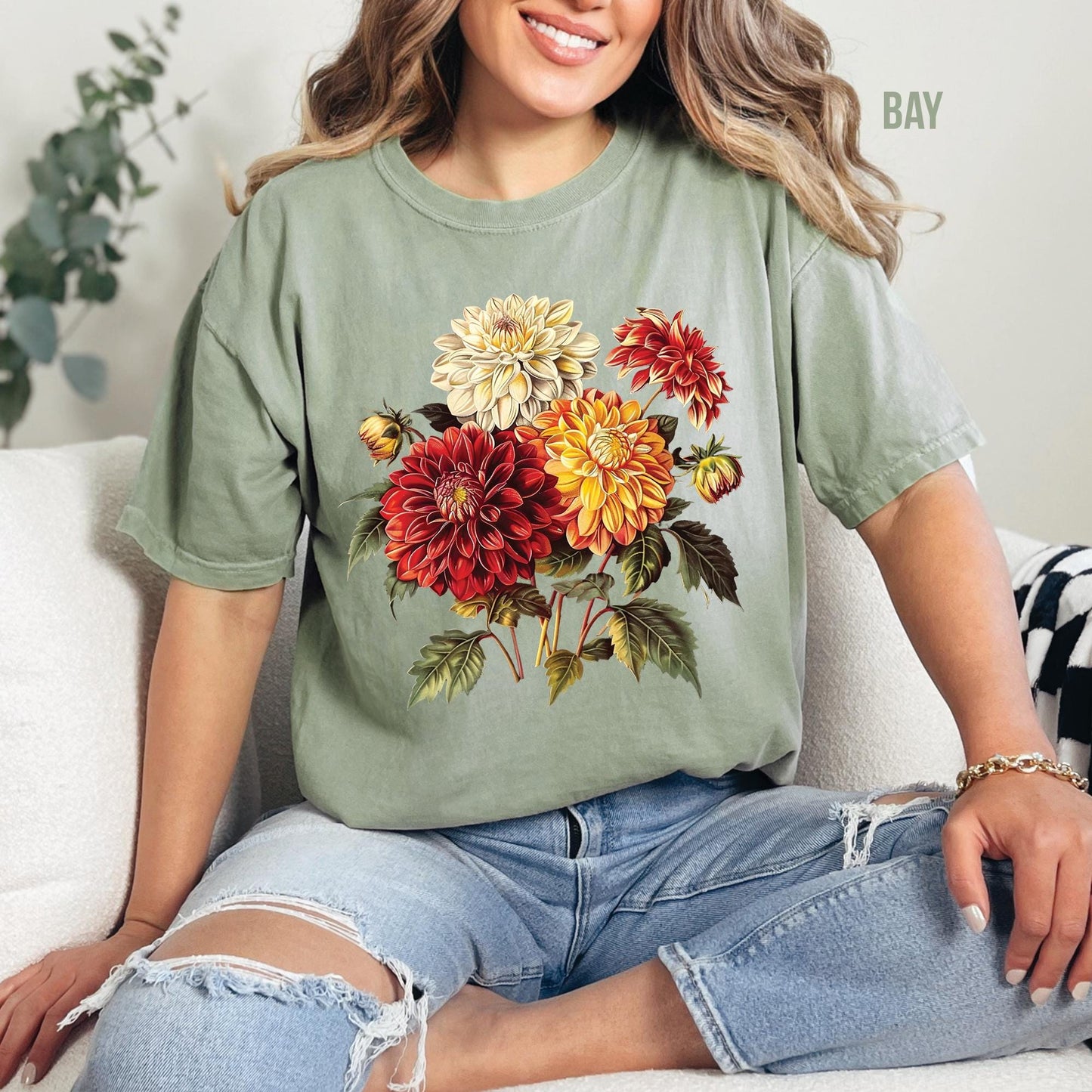Dahlia Flowers Shirt