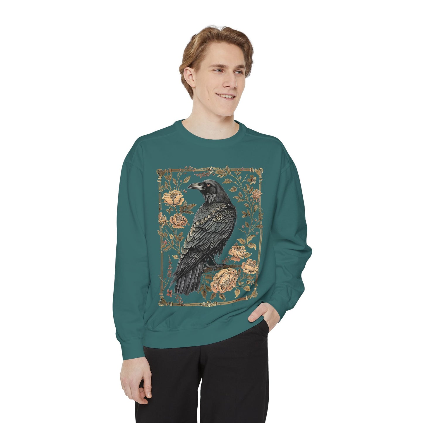 Gothic Raven Long Sleeve Shirt