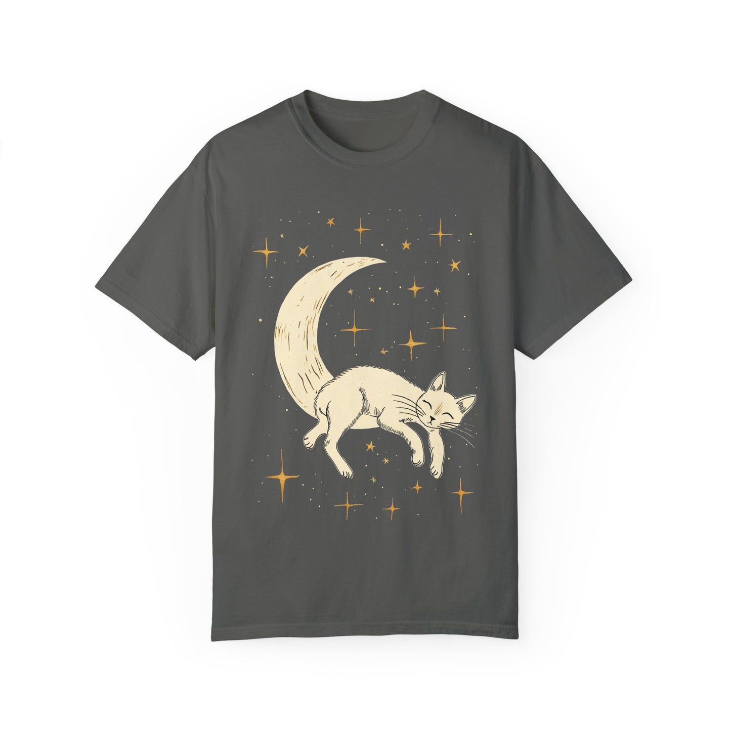 Mystical Moon And Stars Cat Shirt