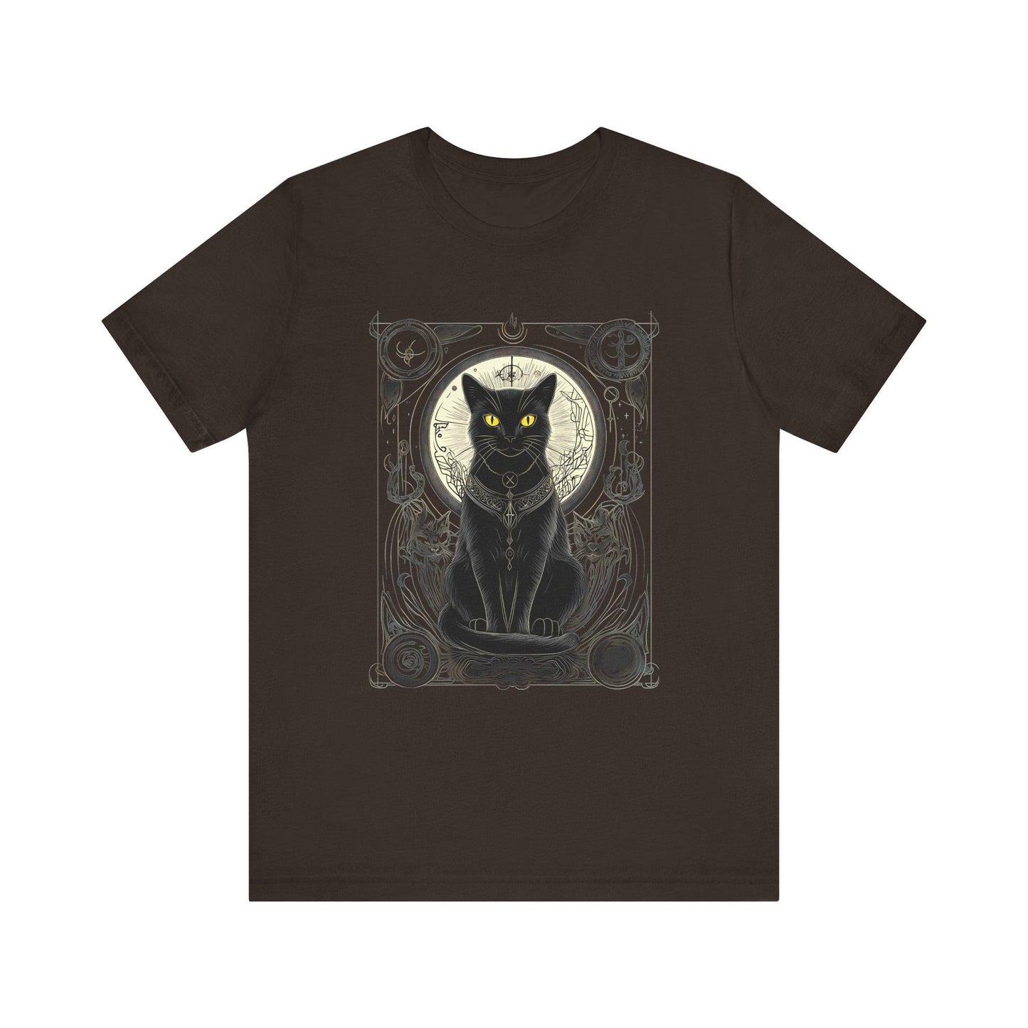 Mystical Cat Celestial Tarot Style Shirt