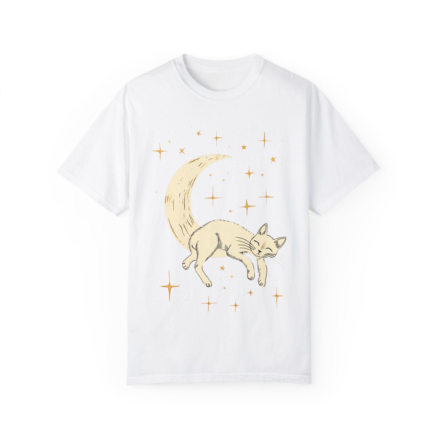 Mystical Moon And Stars Cat Shirt