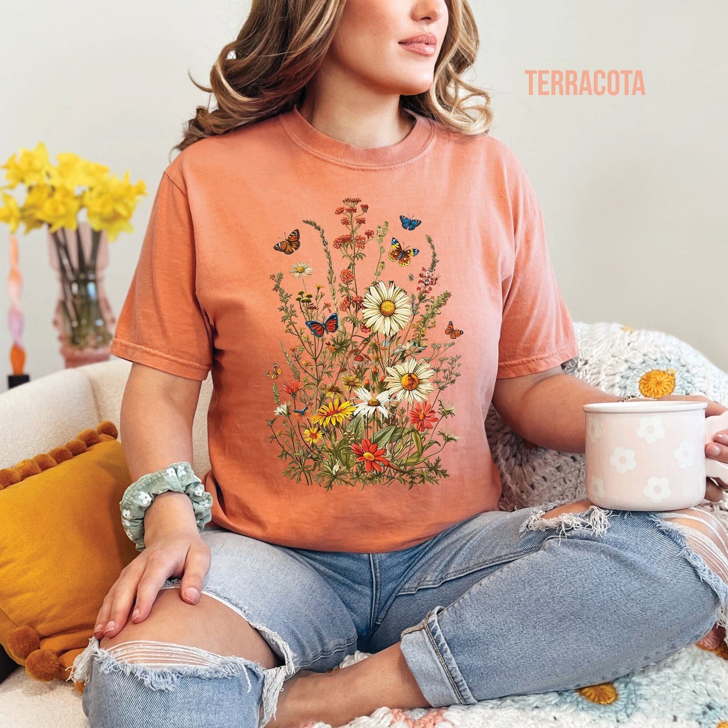 Wildflowers Butterflies Shirt