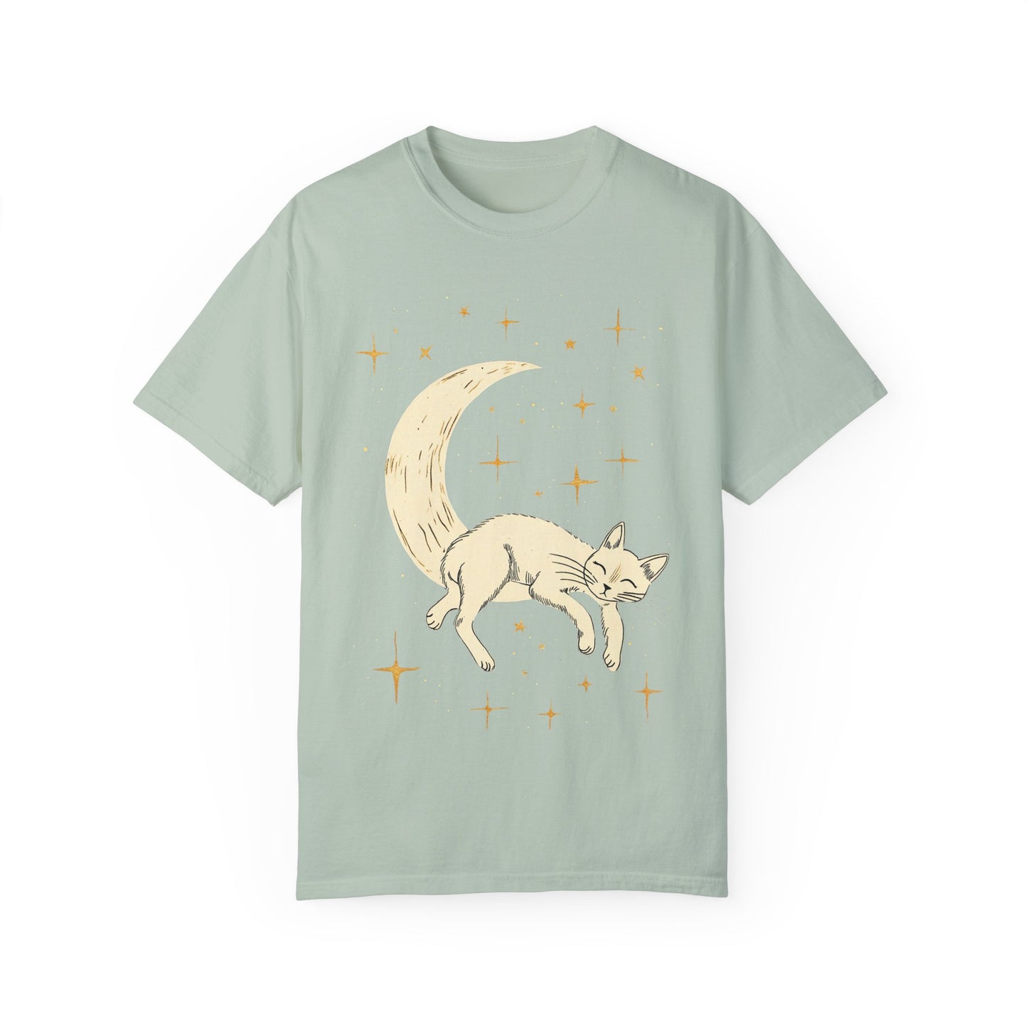 Mystical Moon And Stars Cat Shirt