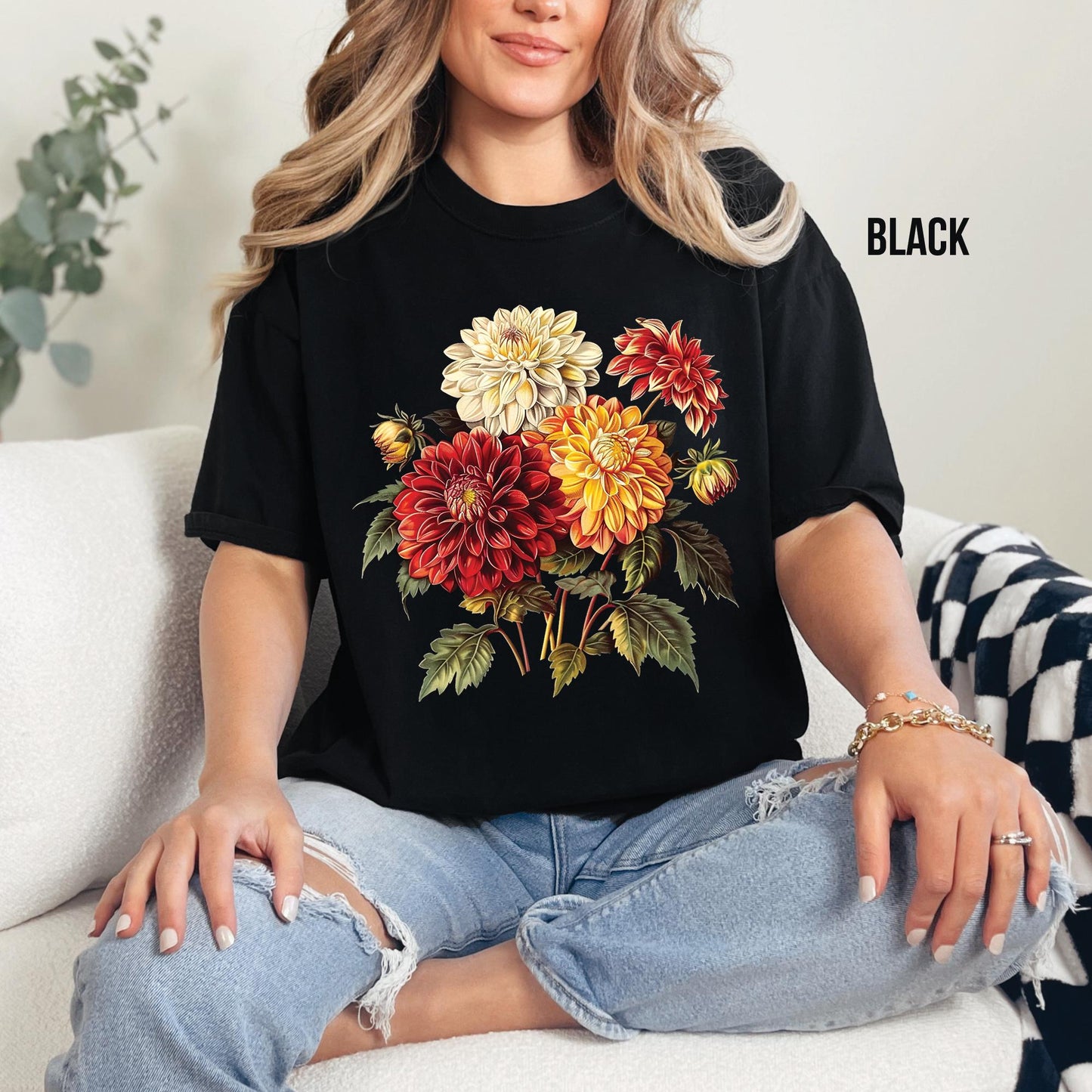 Dahlia Flowers Shirt