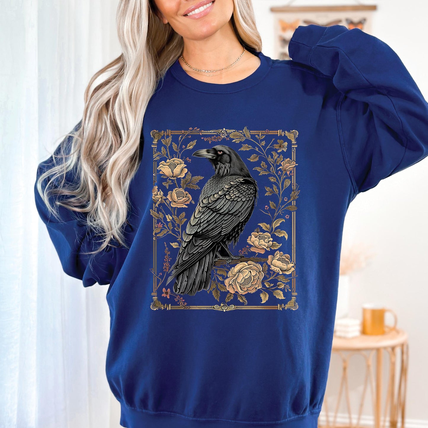 Gothic Raven Long Sleeve Shirt