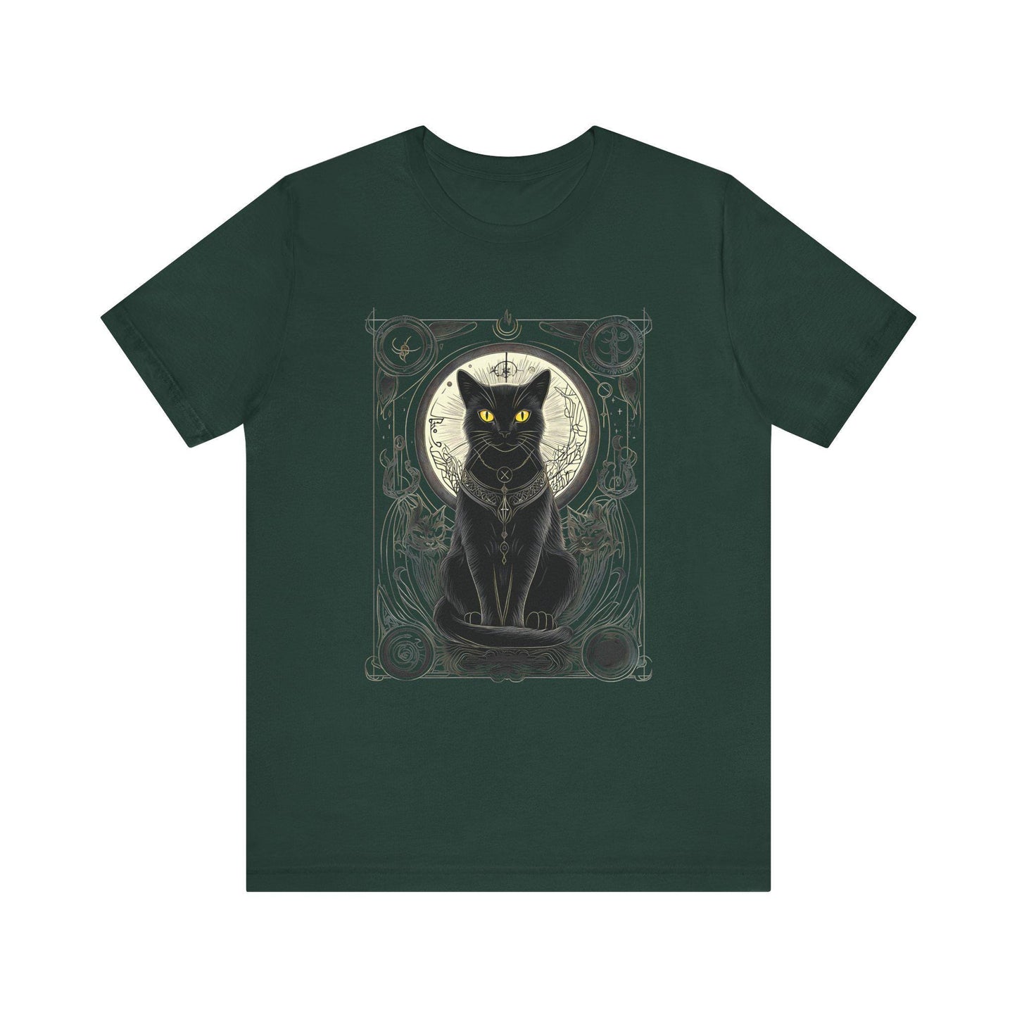 Mystical Cat Celestial Tarot Style Shirt