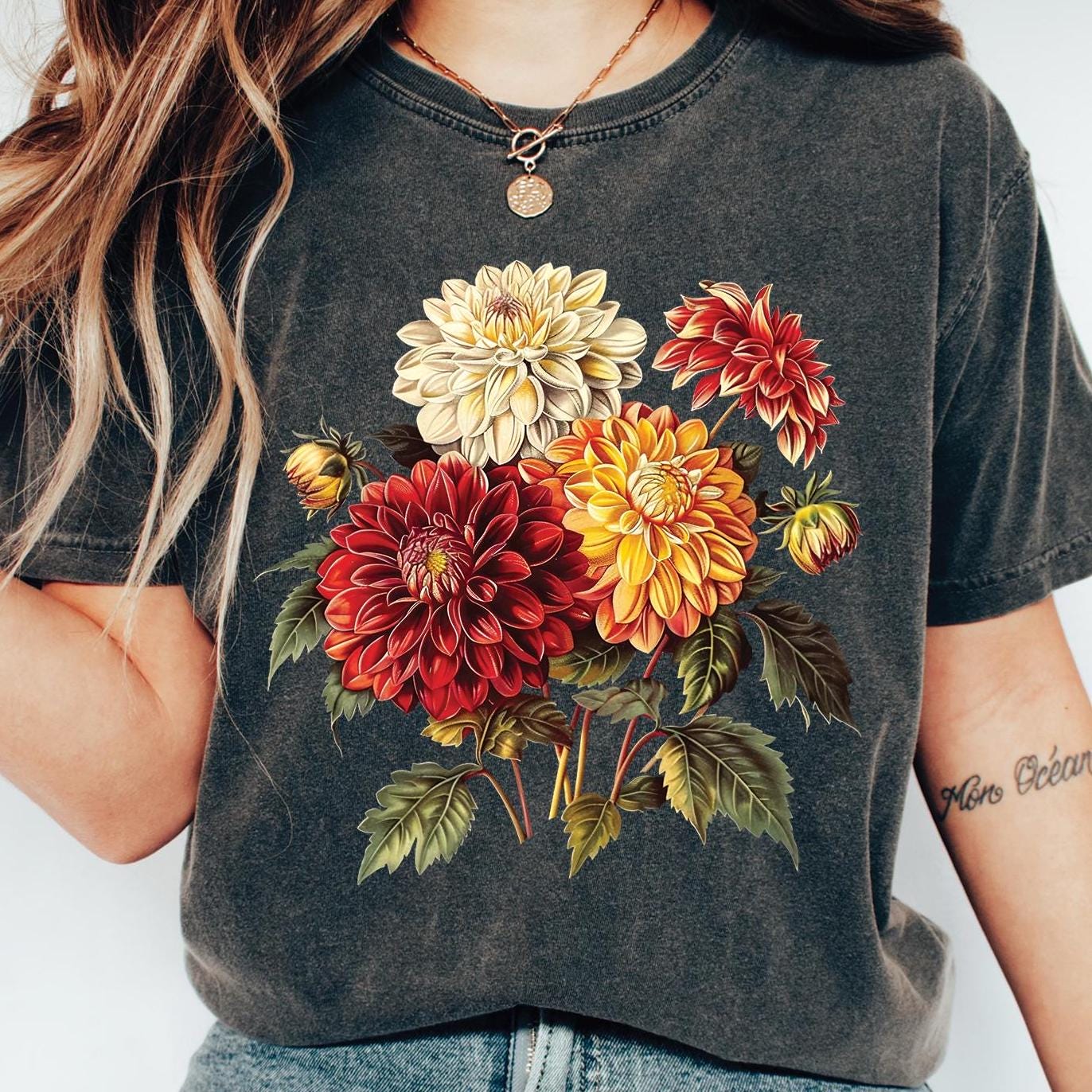 dahlias shirt