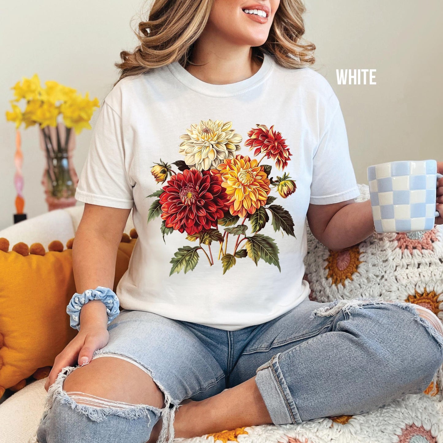 Dahlia Flowers Shirt