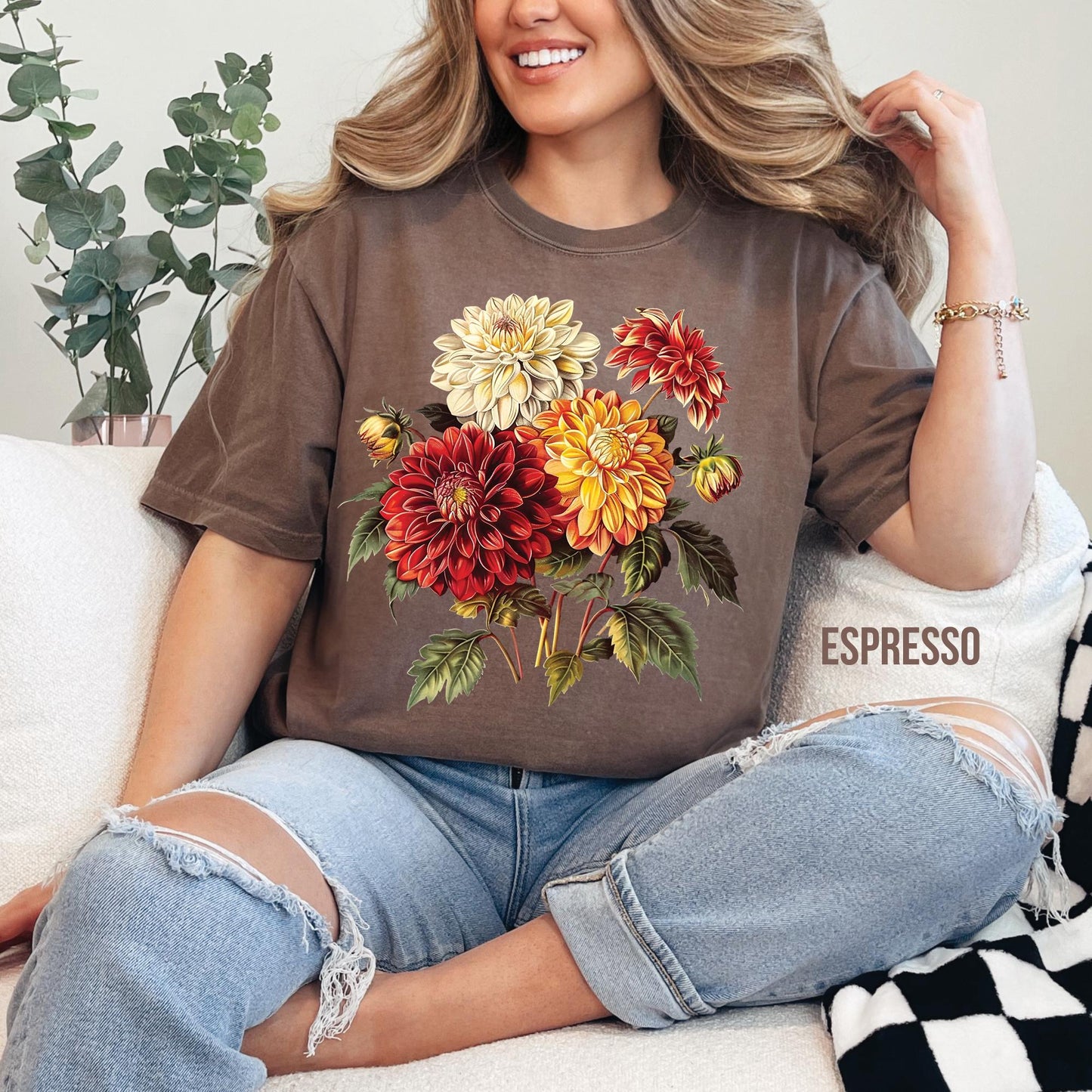 Dahlia Flowers Shirt