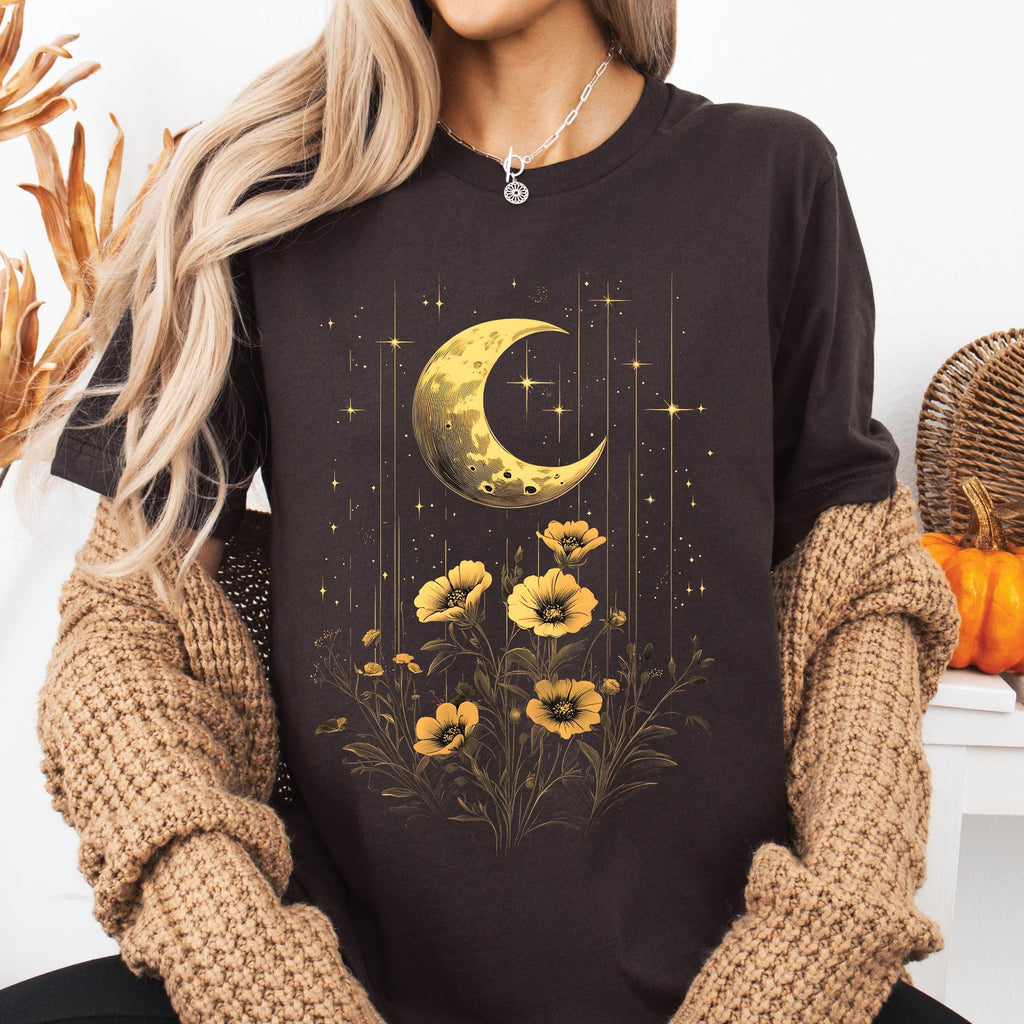 Boho Flowers and Moon Shirt