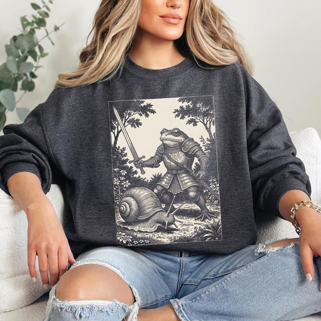 Medieval Tapestry Frog Snail Sweatshirt