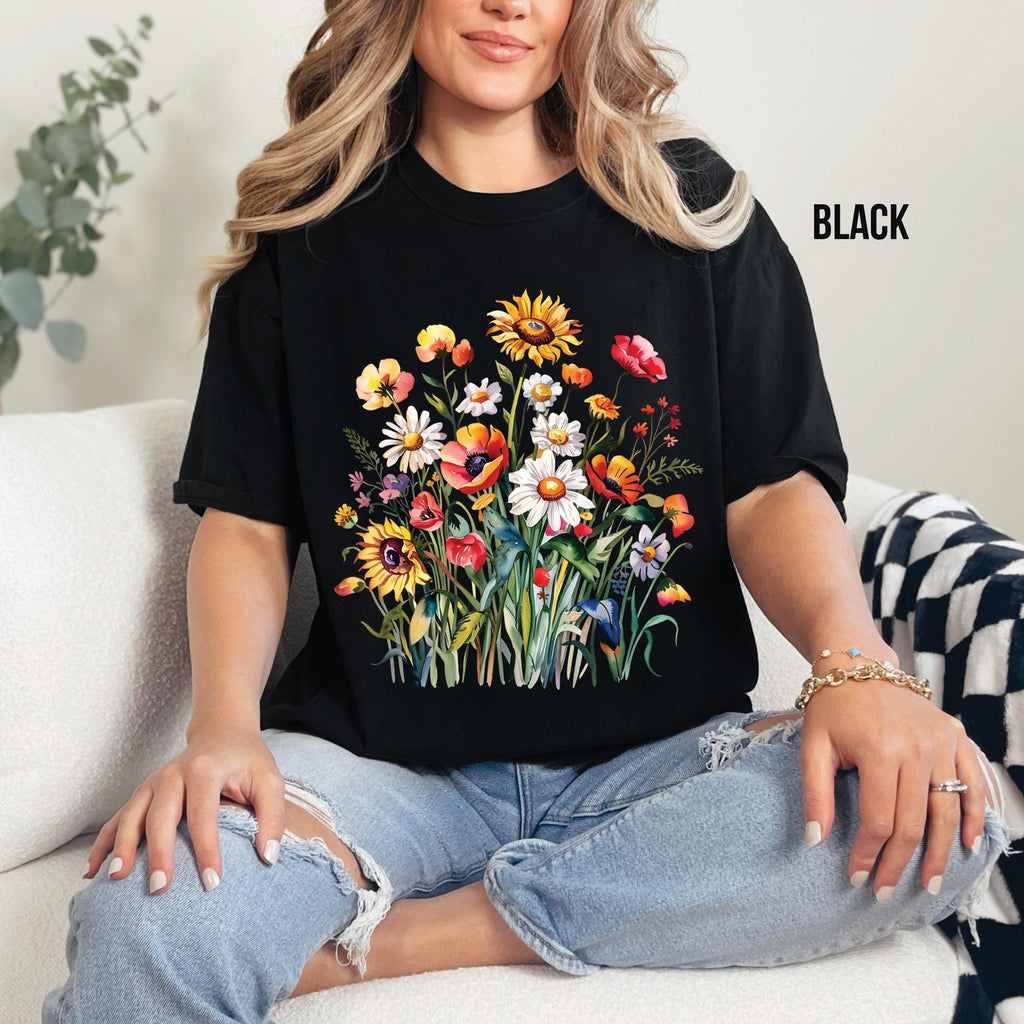 Boho Floral Botanical T-Shirt