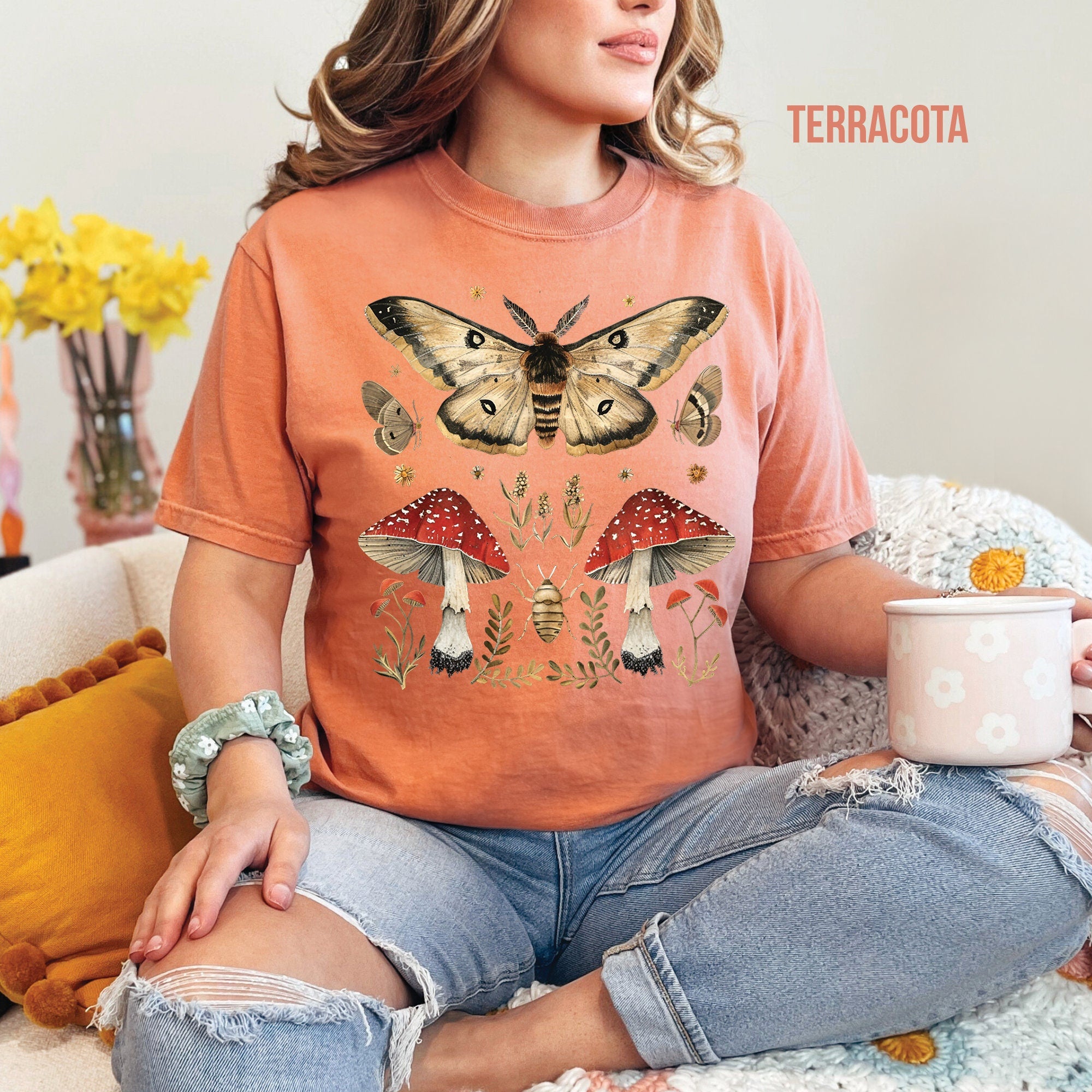 Vintage Moth & Mushroom Shirt