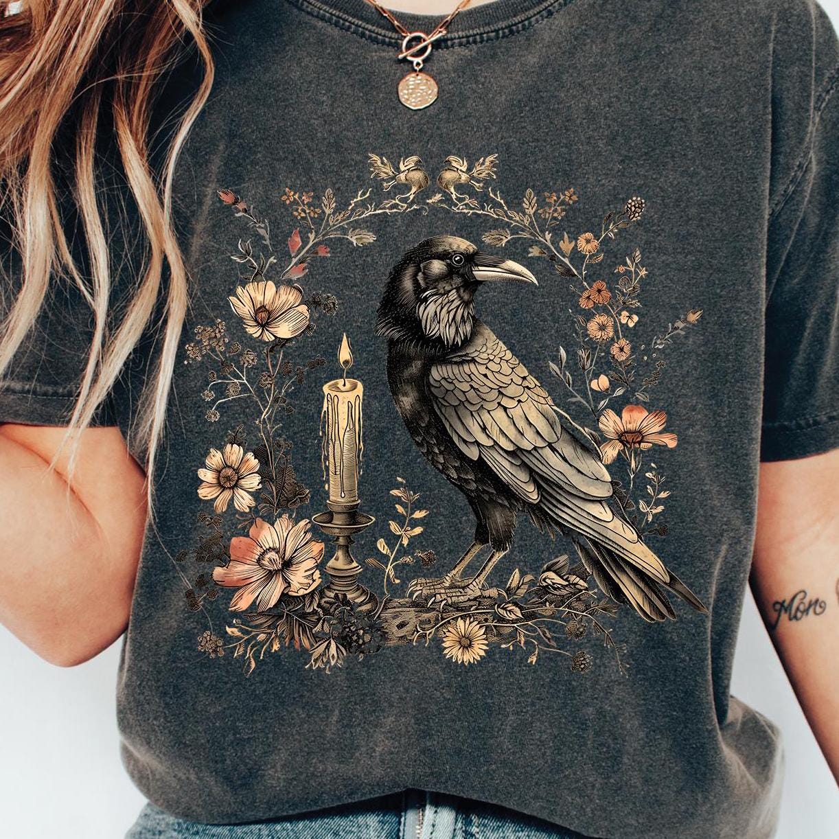 Gothic Raven Comfort Colors T-Shirt