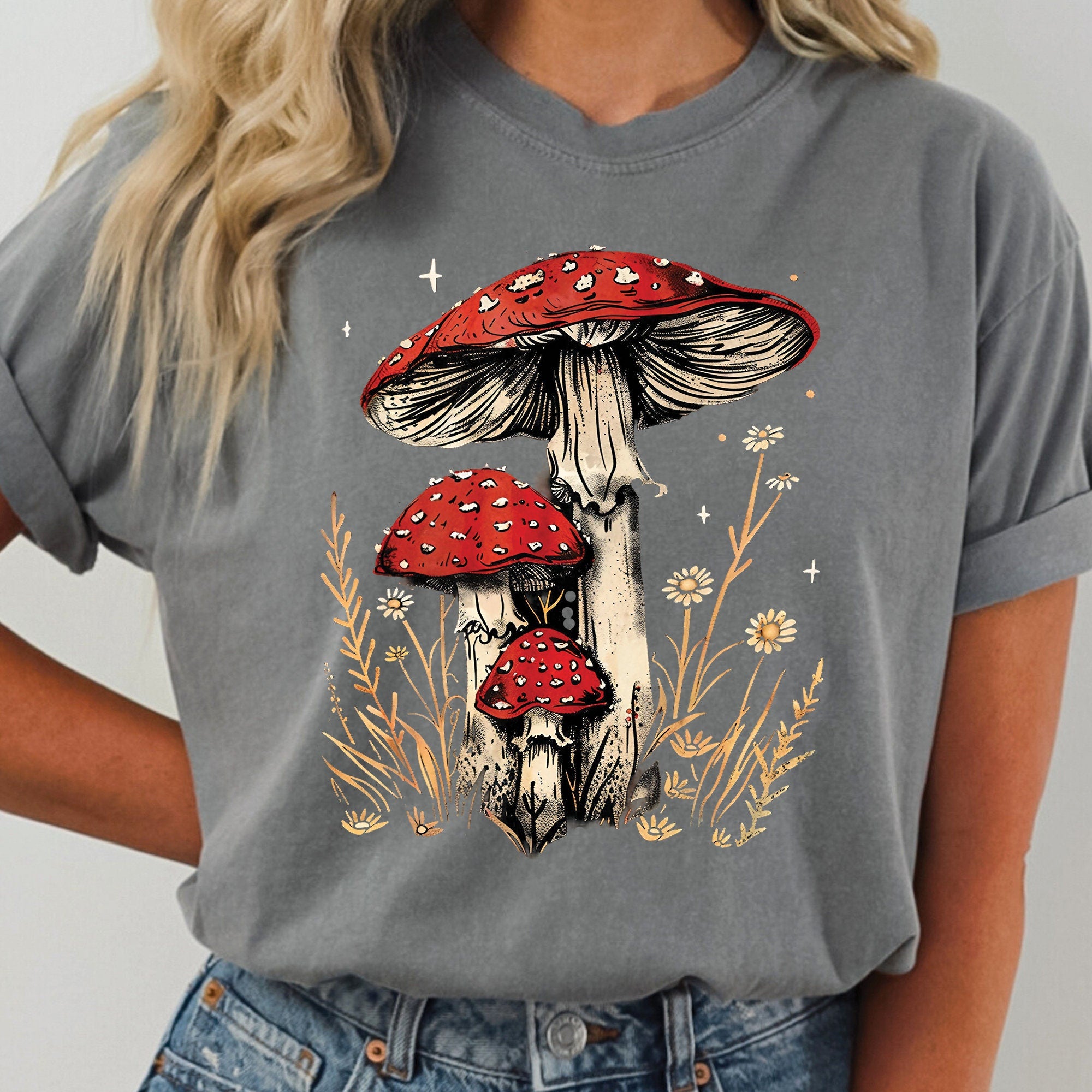 Vintage Mushroom Cottagecore Shirt