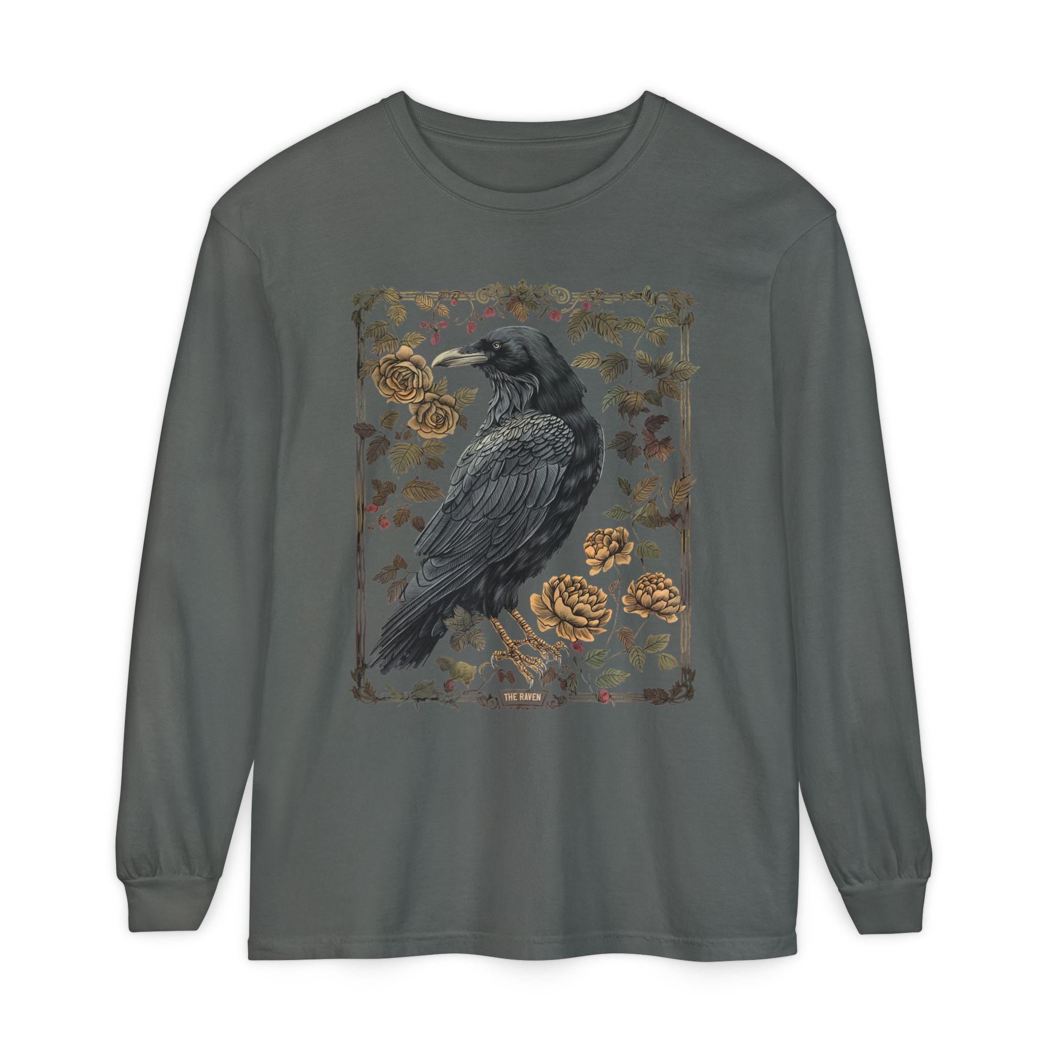 Vintage Raven Tarot Long Sleeve T-Shirt