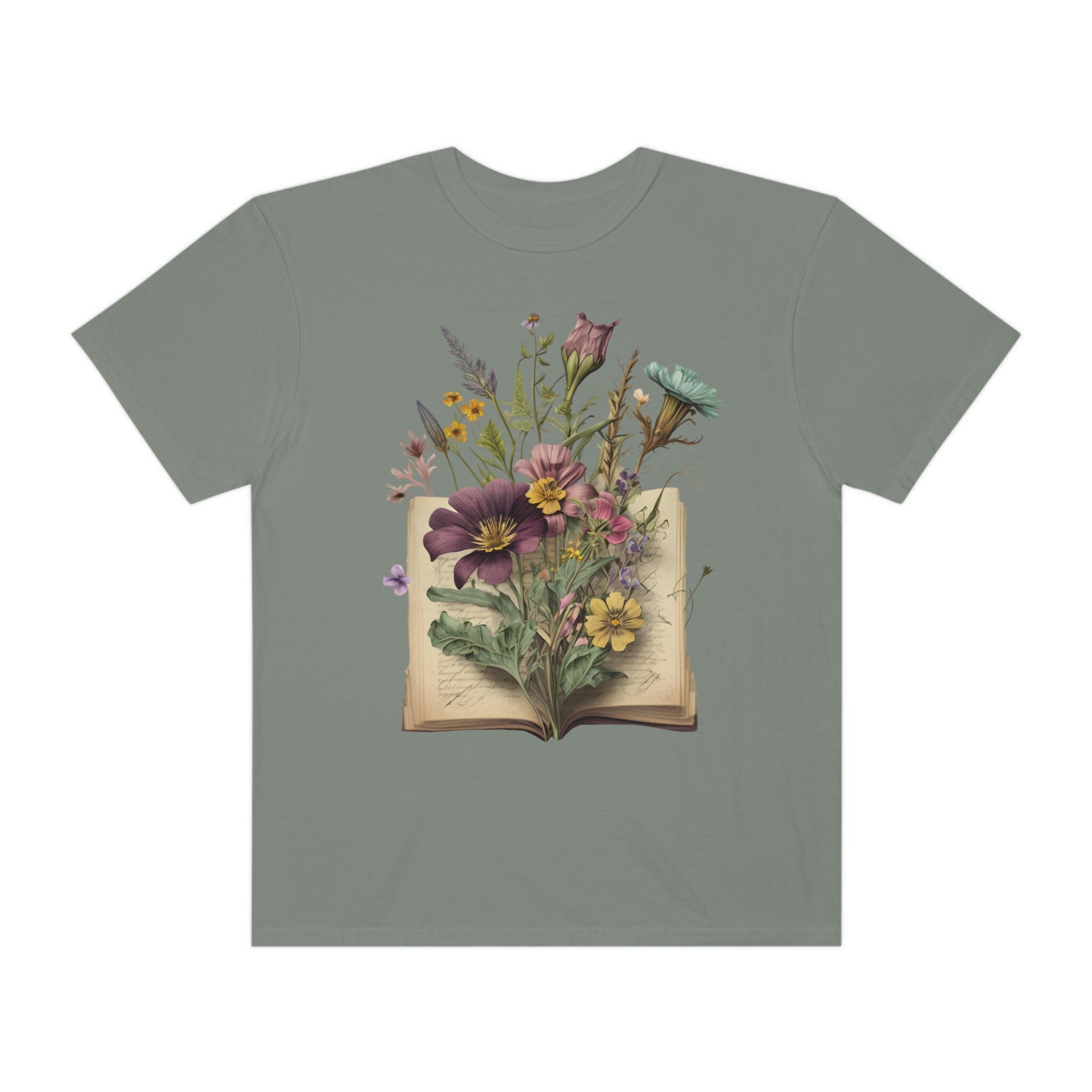 Floral Books T-Shirt