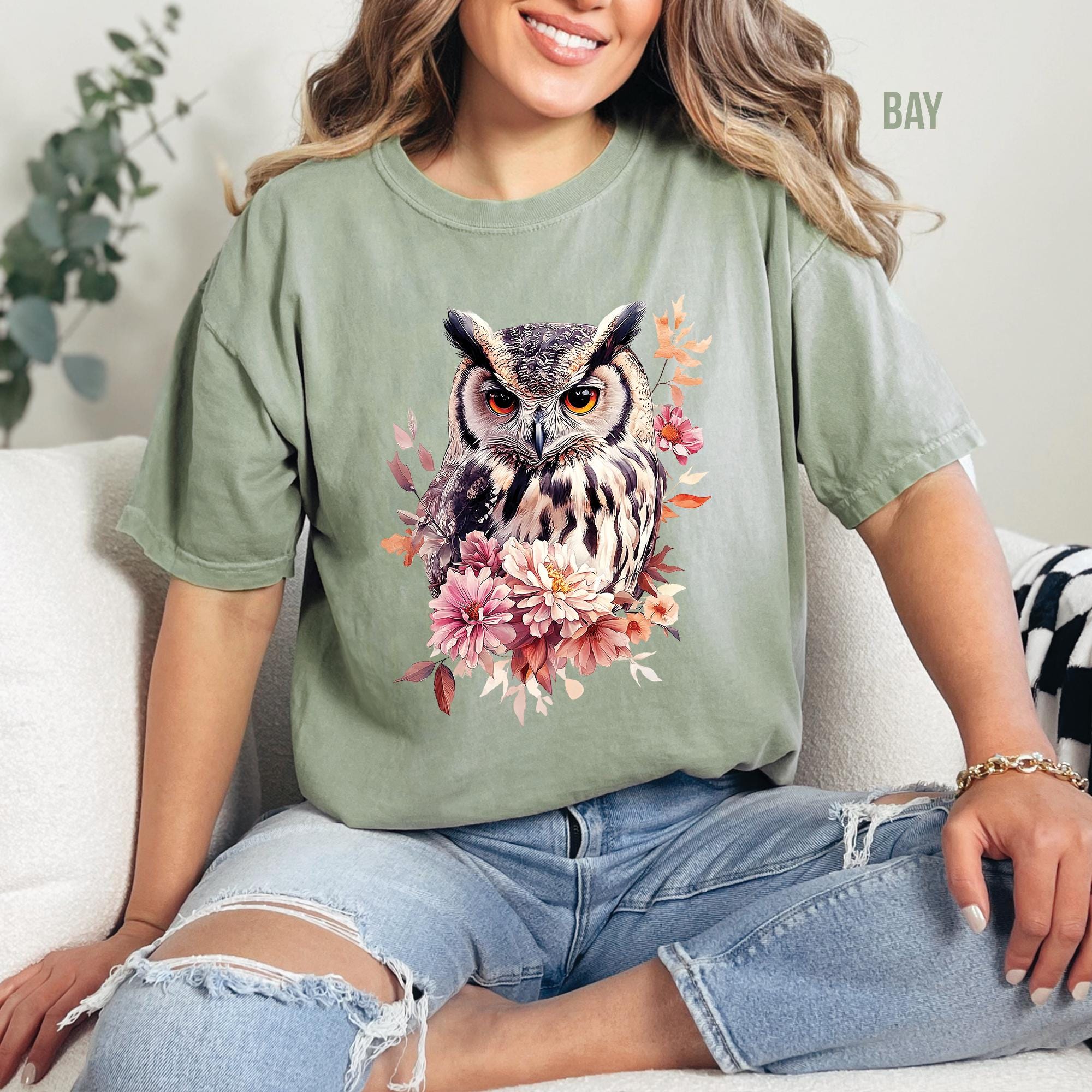 Floral Owl Shirt
