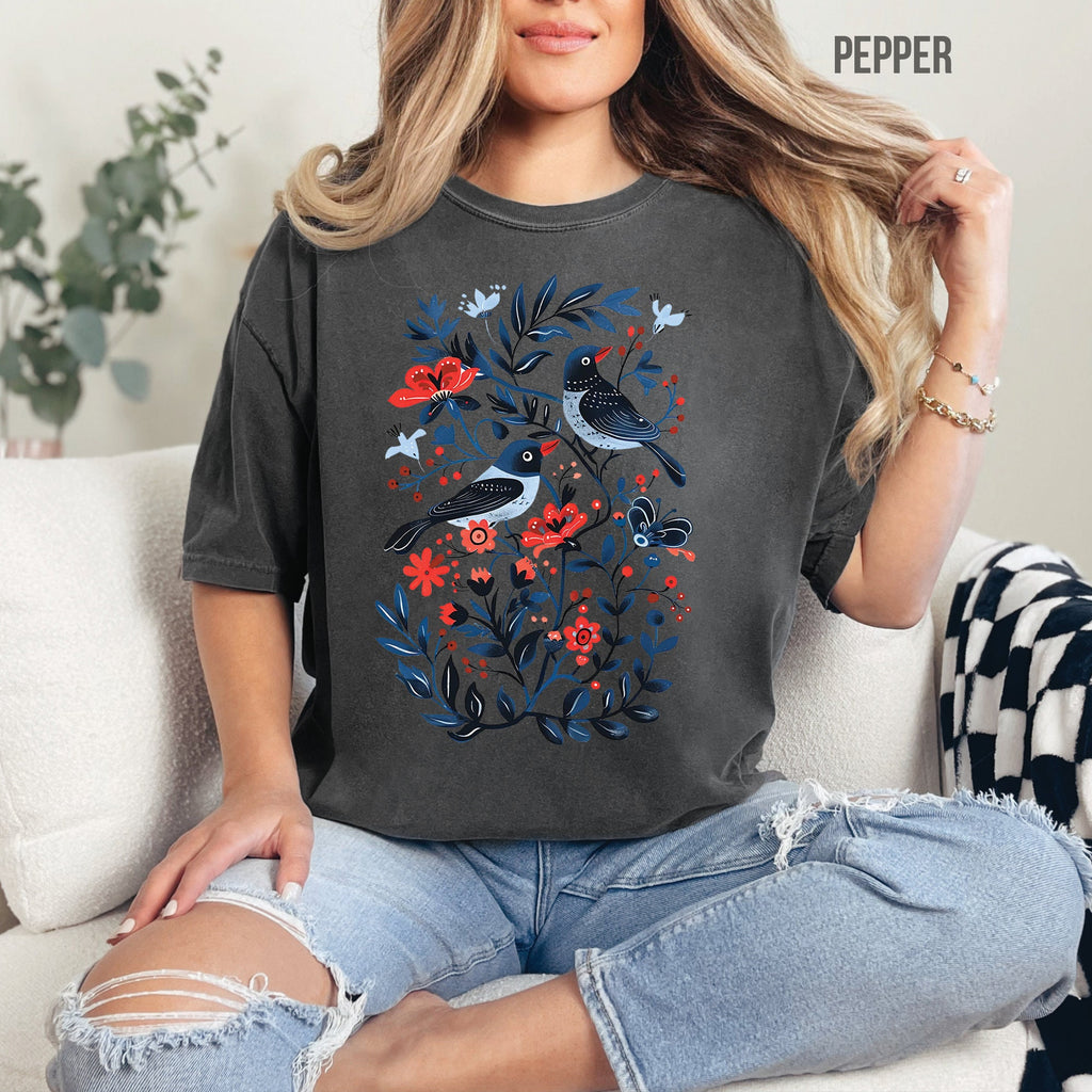 Birds & Flowers Comfort Colors T-Shirt