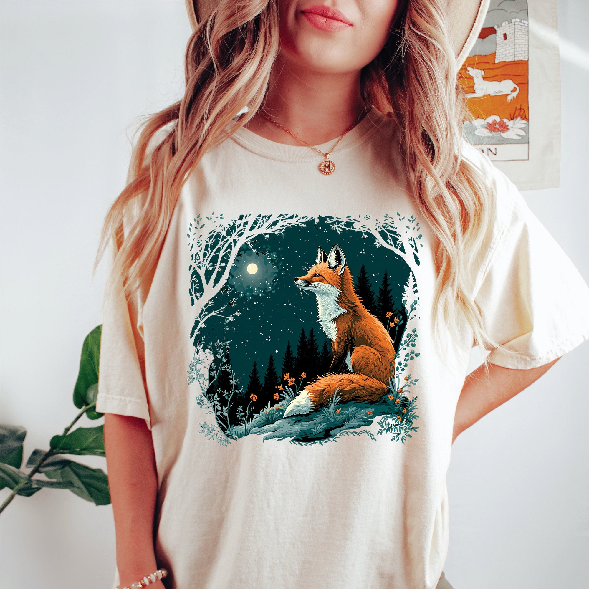 Celestial Forest Fox T-Shirt