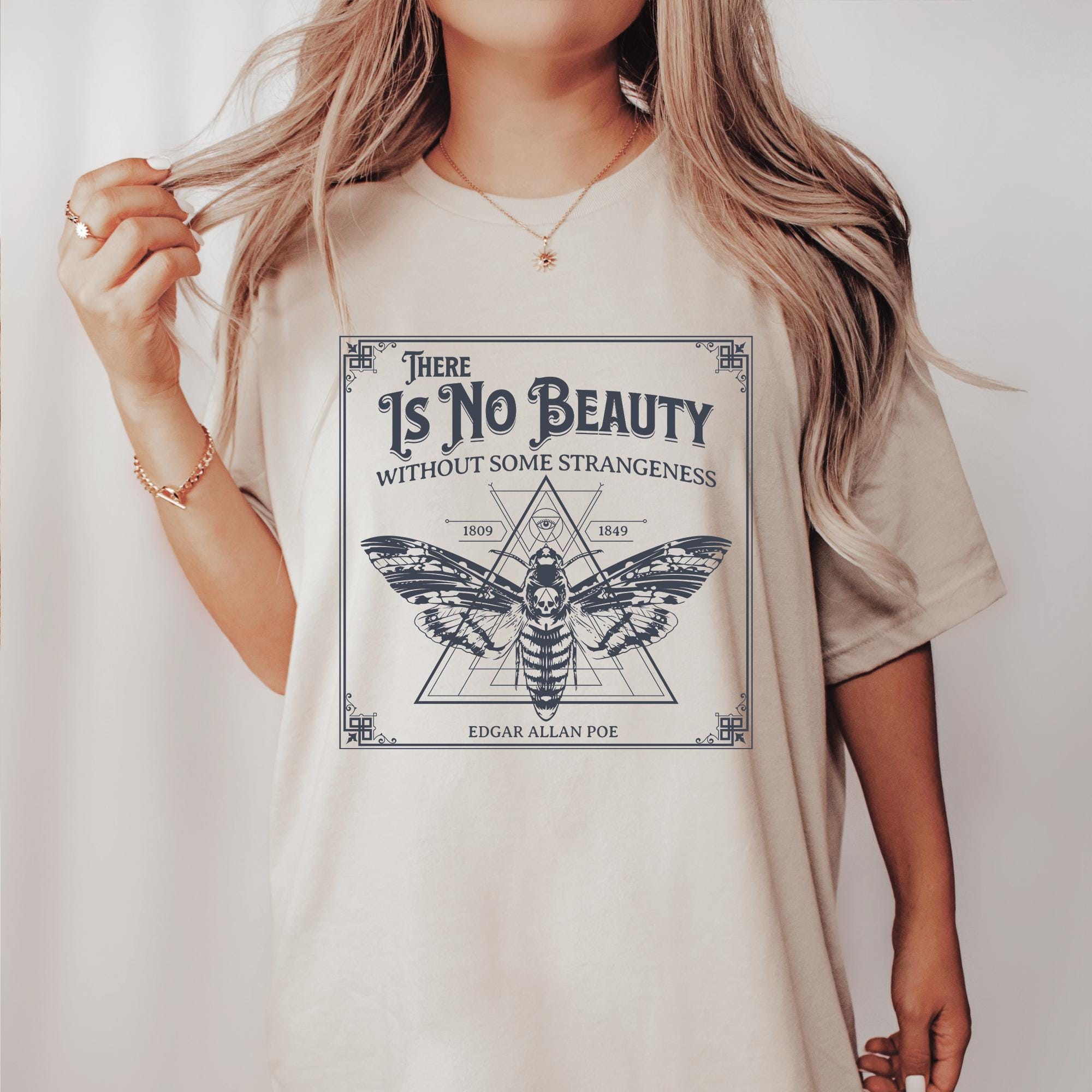 Edgar Allan Poe Gothic Moth T-Shirt