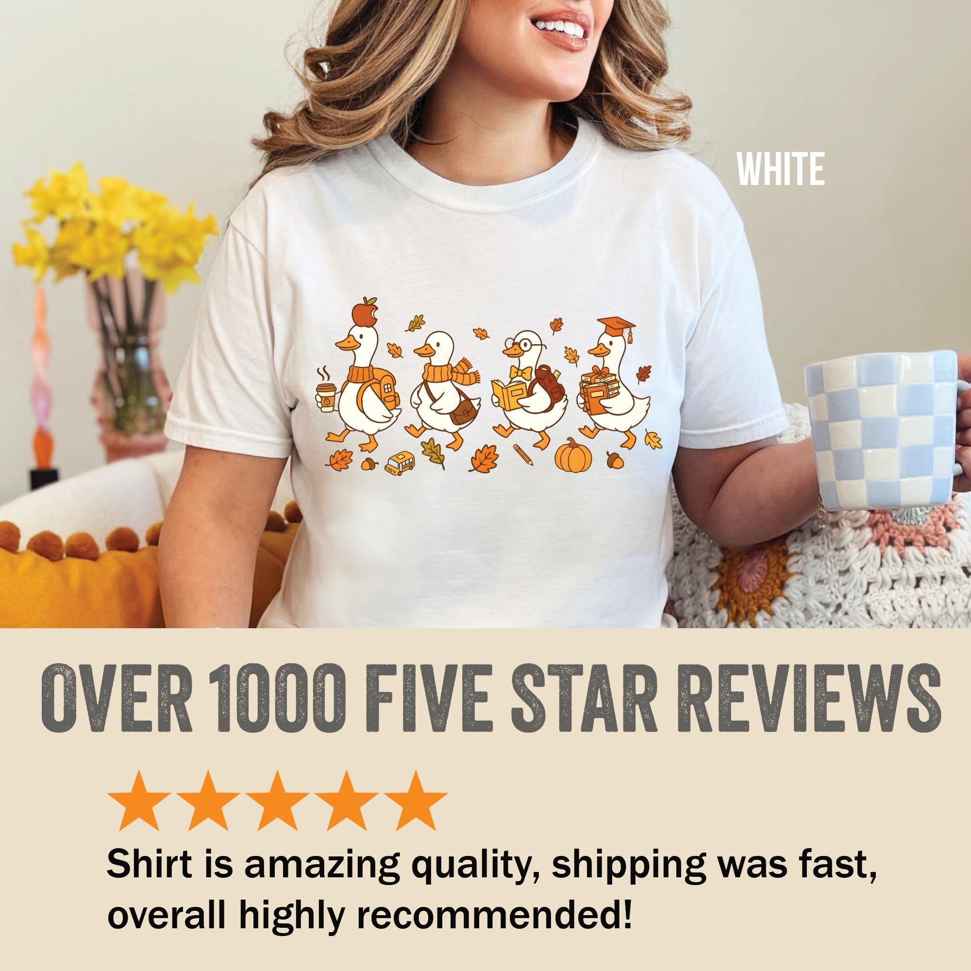 Fall Goose Teacher T-Shirt