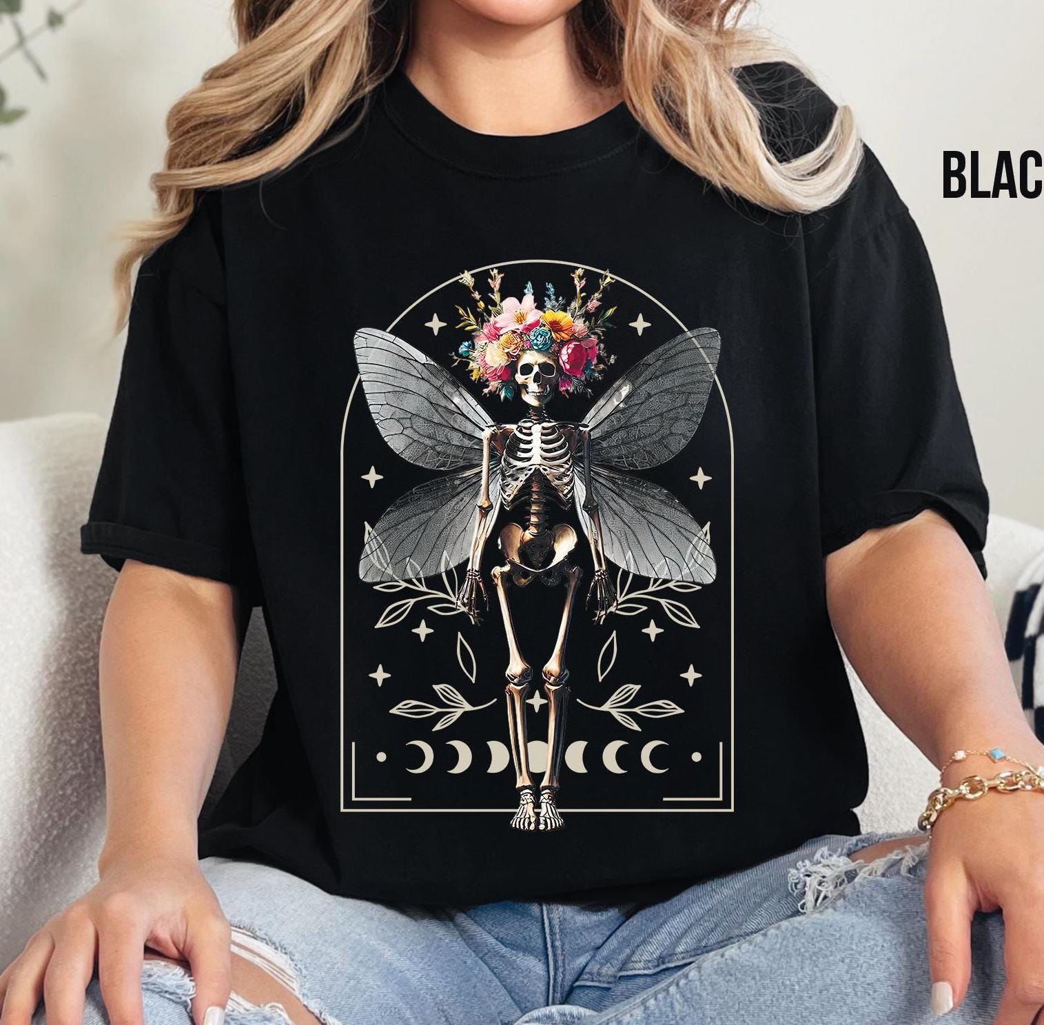 Fairy Grunge Skeleton Butterfly T-Shirt