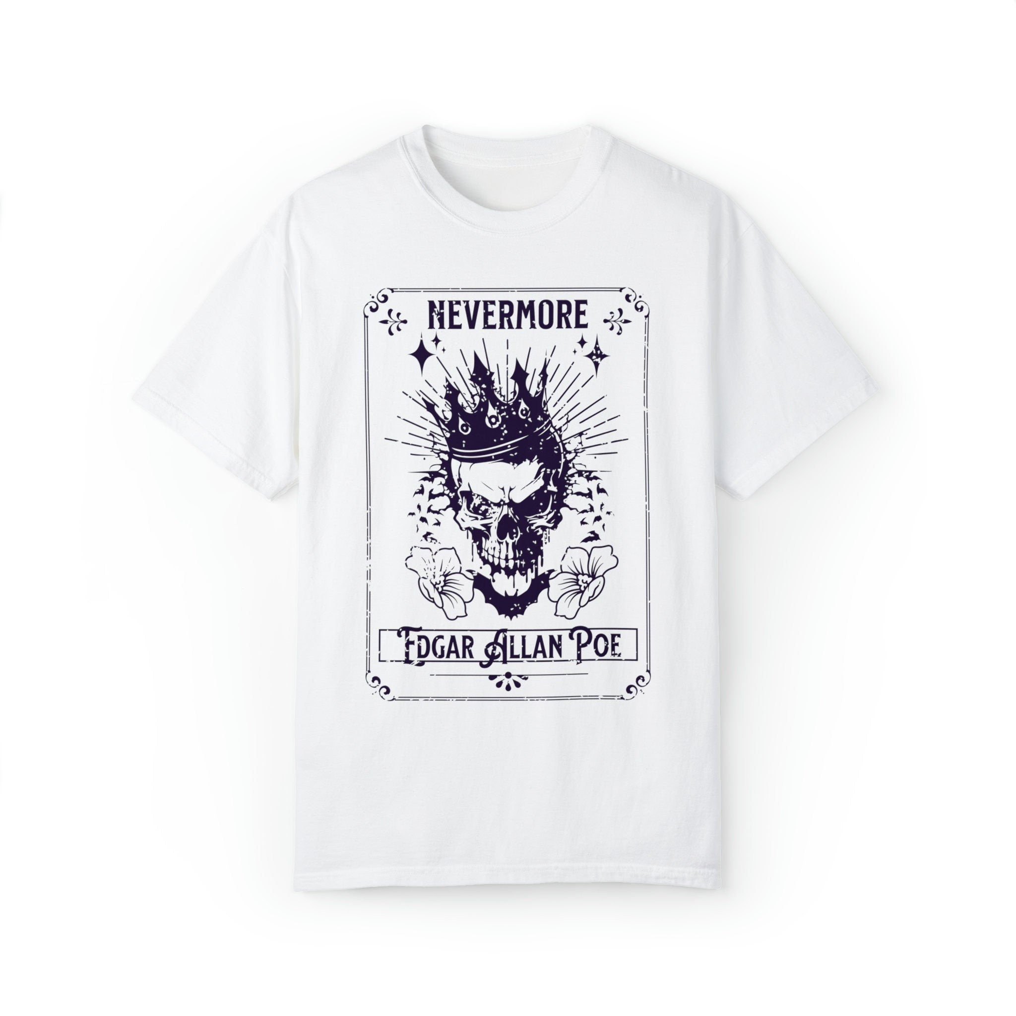 Edgar Allan Poe Nevermore Skull T-Shirt