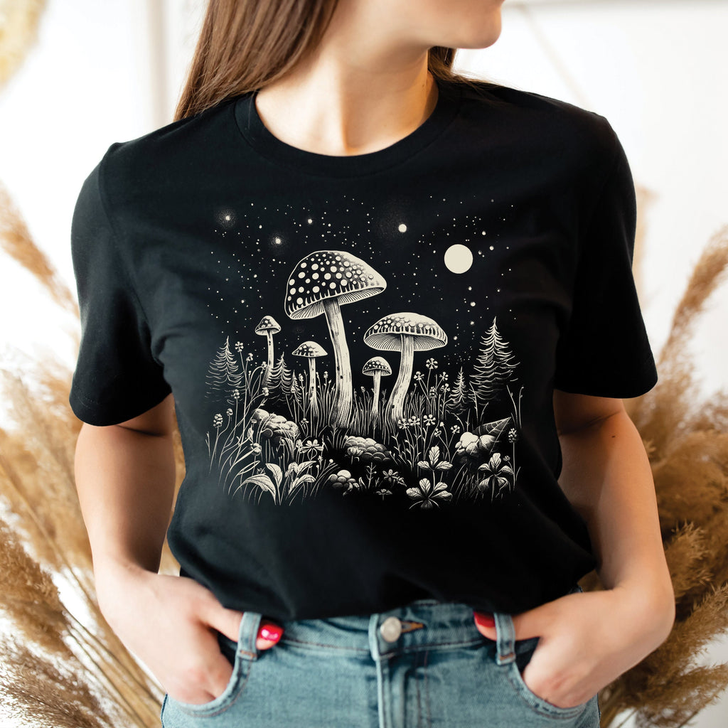 Mushroom Celestial Goblincore T-Shirt