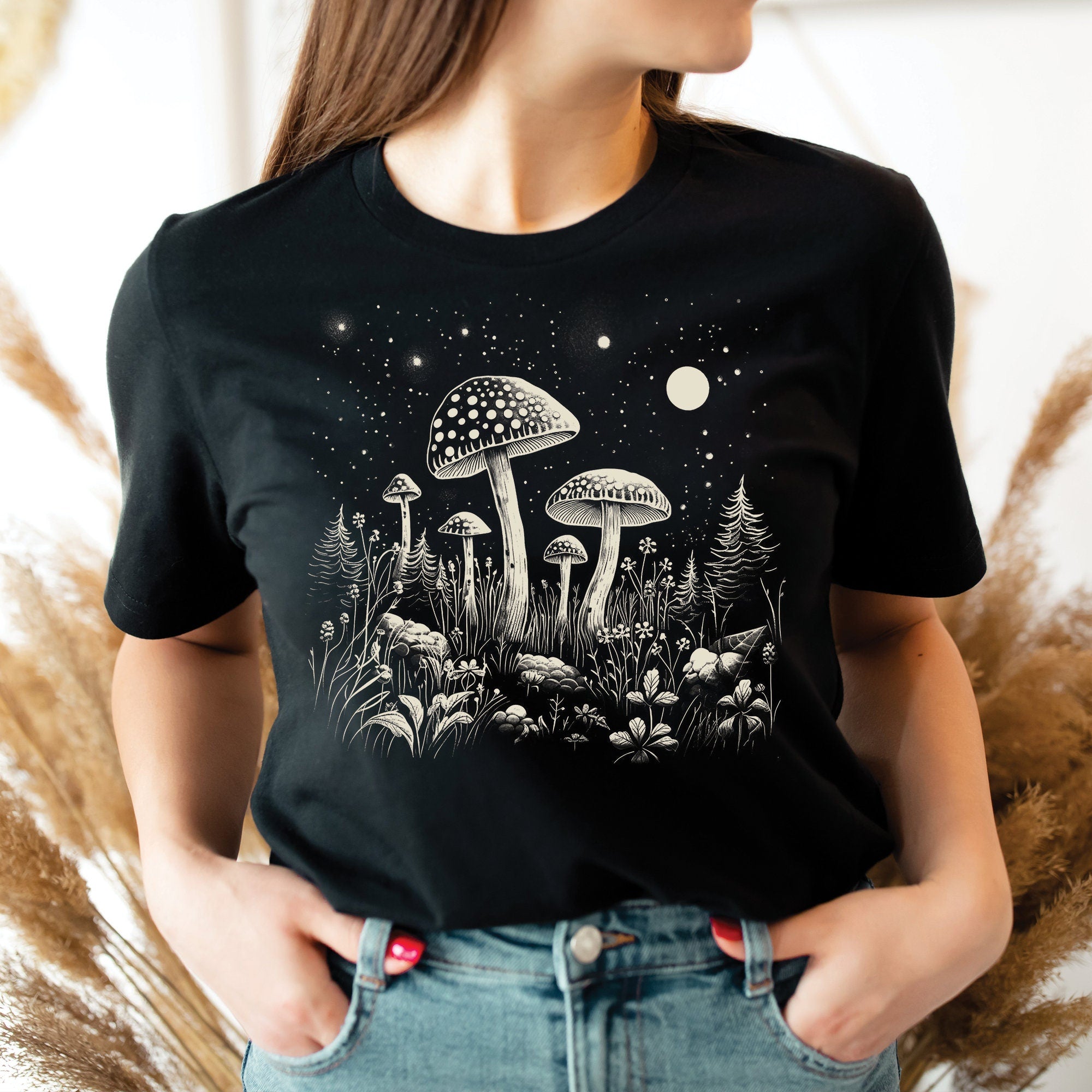 Mushroom Celestial Goblincore T-Shirt