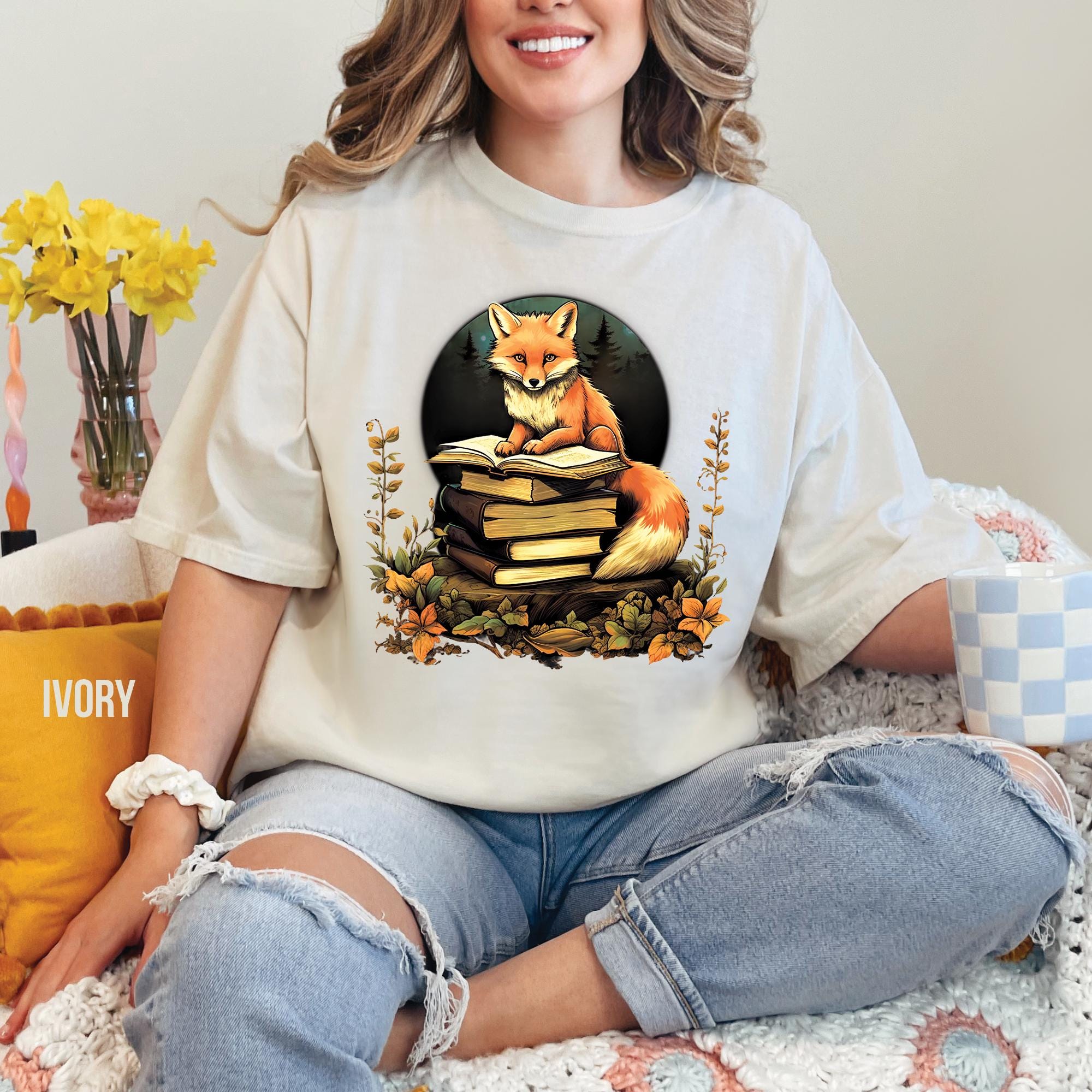 Fox Book Reading T-Shirt