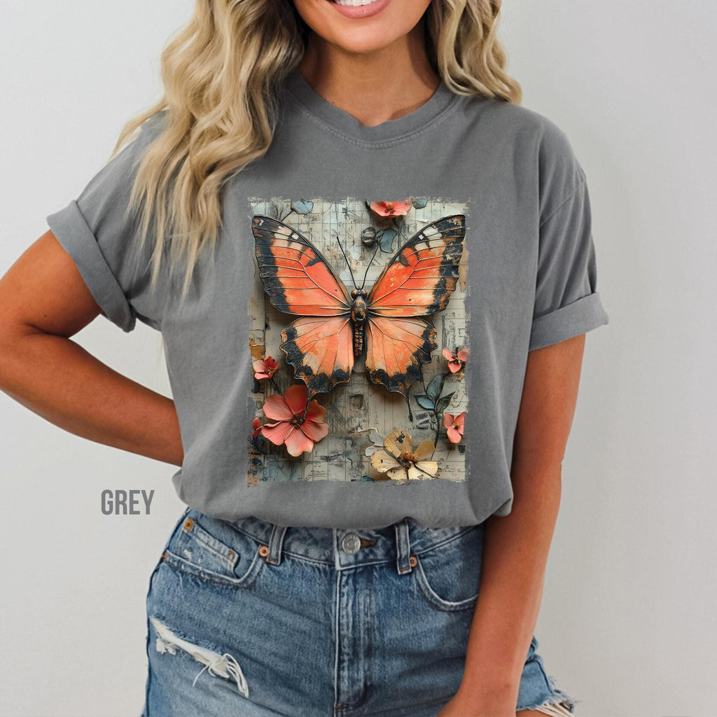 Vintage Butterfly Graphic T-Shirt