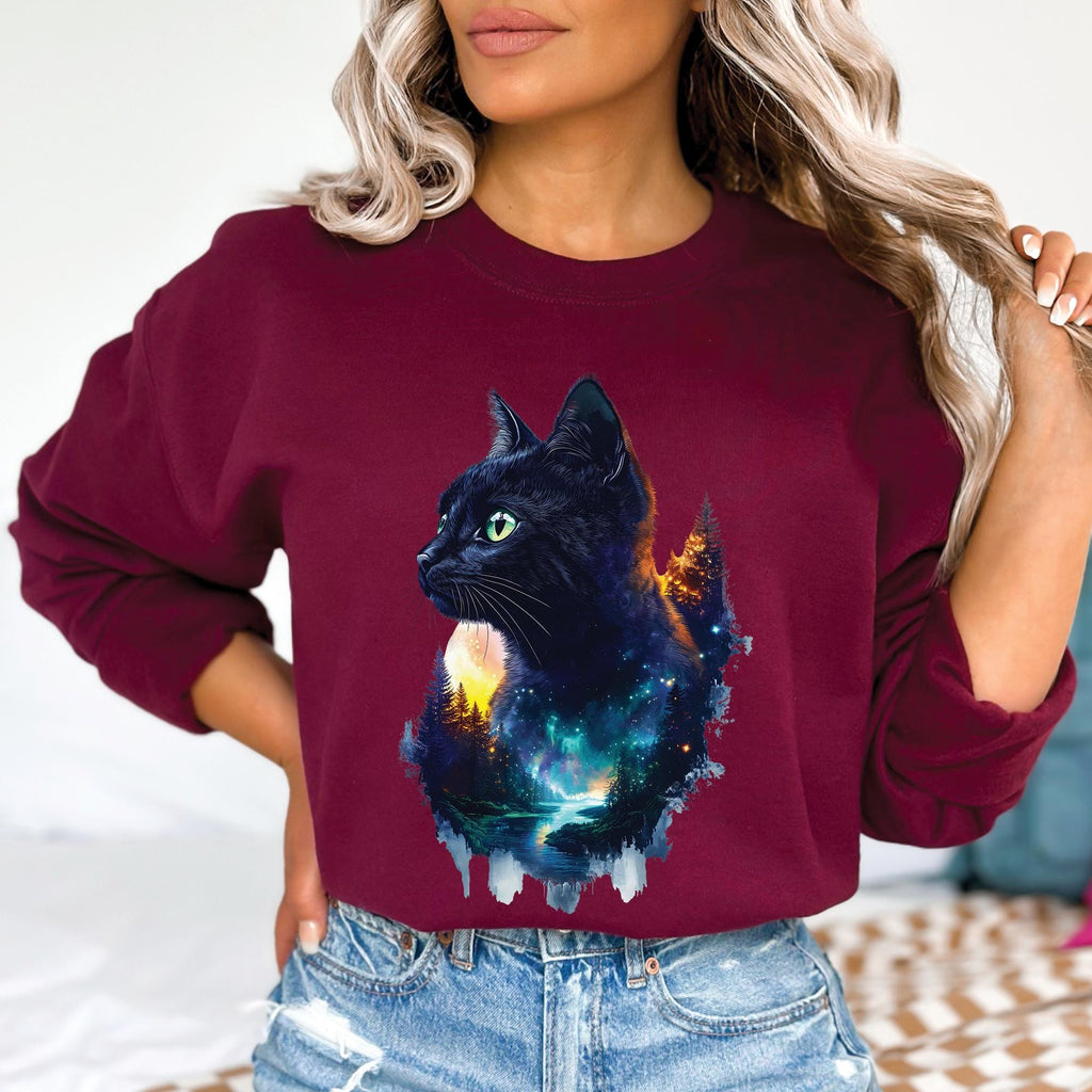 Cat Mountains Forest Sweatshirt