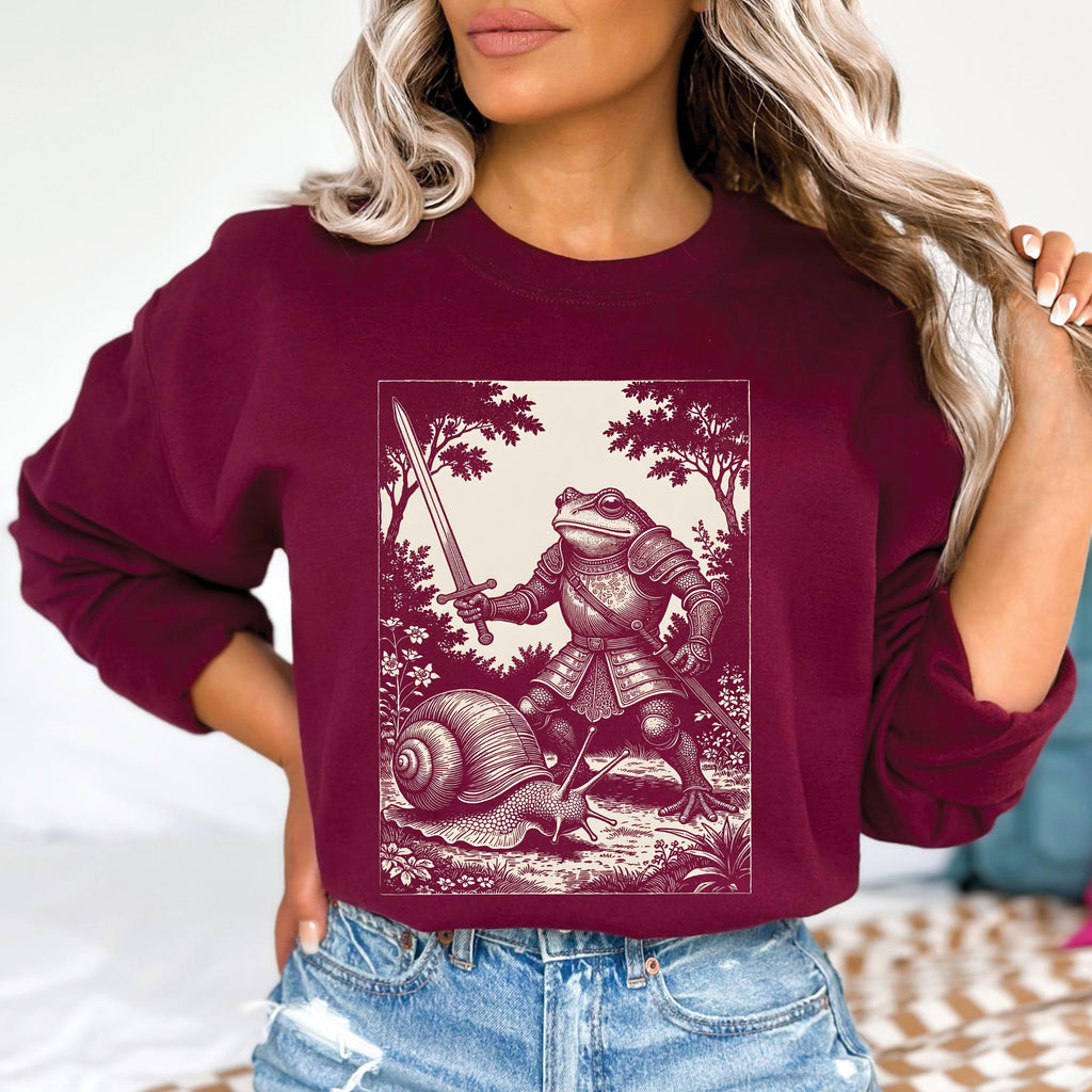 Medieval Tapestry Frog Snail Sweatshirt